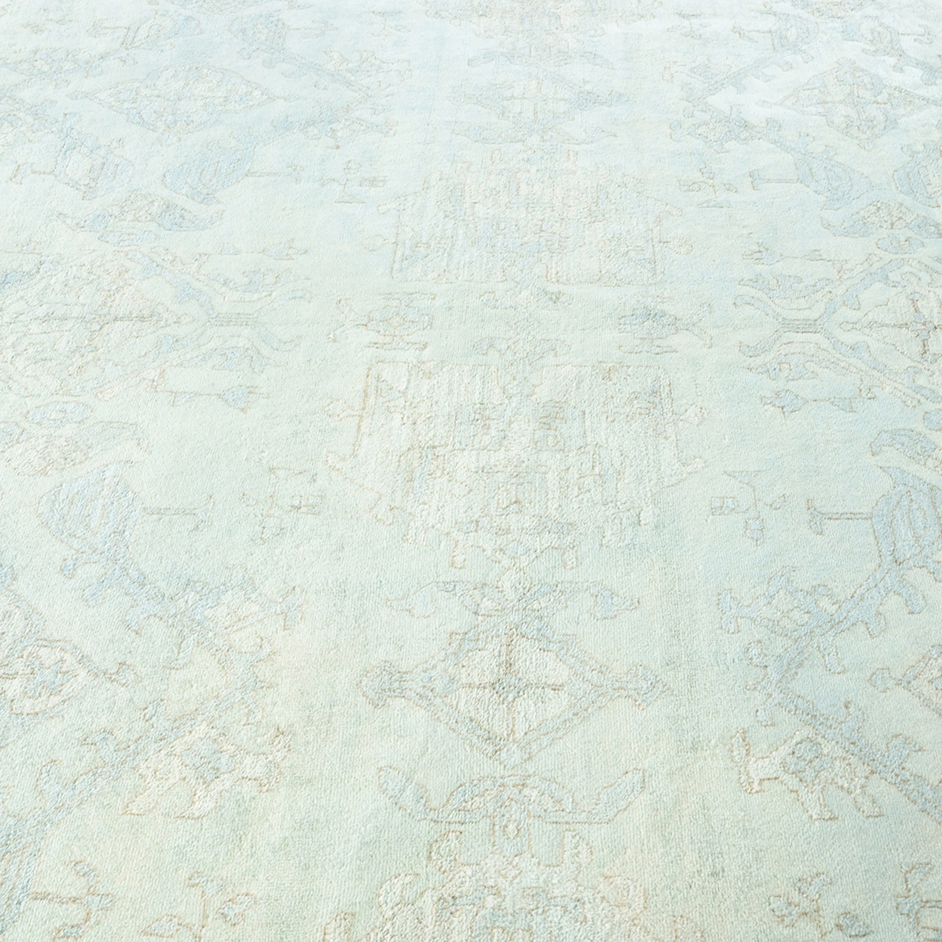 Mint Blue Samsara Wool Rug - 6'2" x 12'2" - Image 4