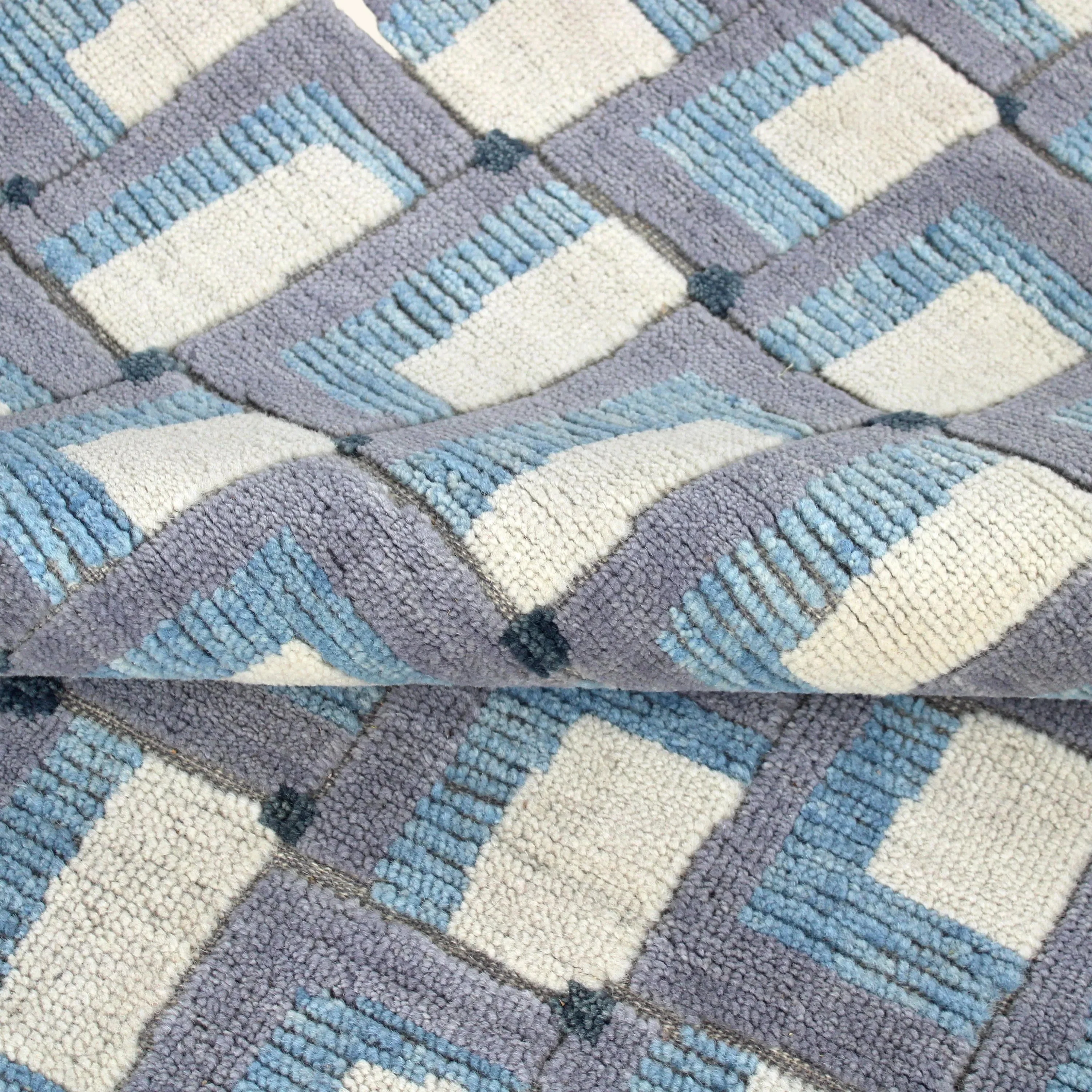 Blue Transitional Wool Rug - 8'1" x 10' - Image 6