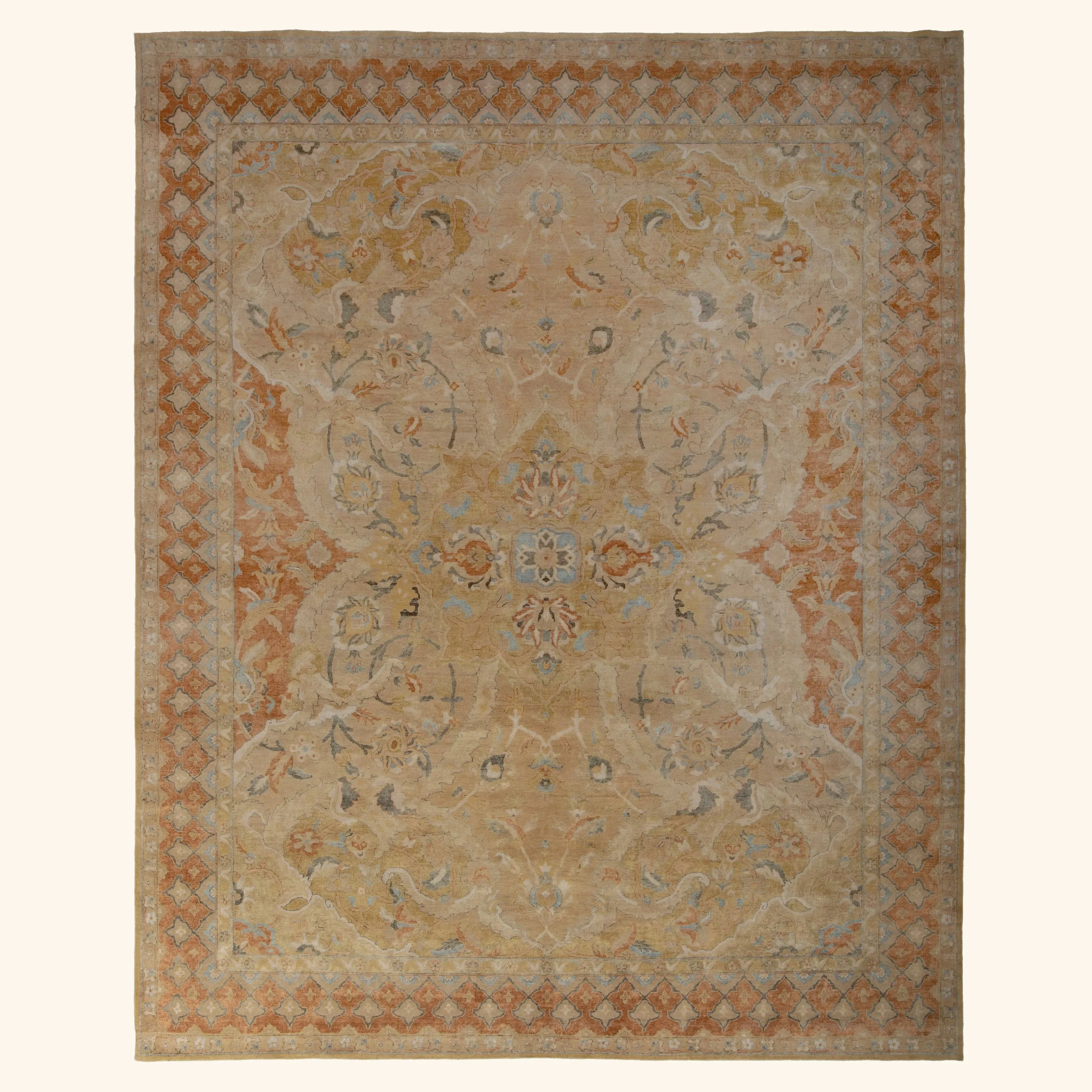 Camel Traditional Silk Rug - 12'2" x 14'11" - Image 2