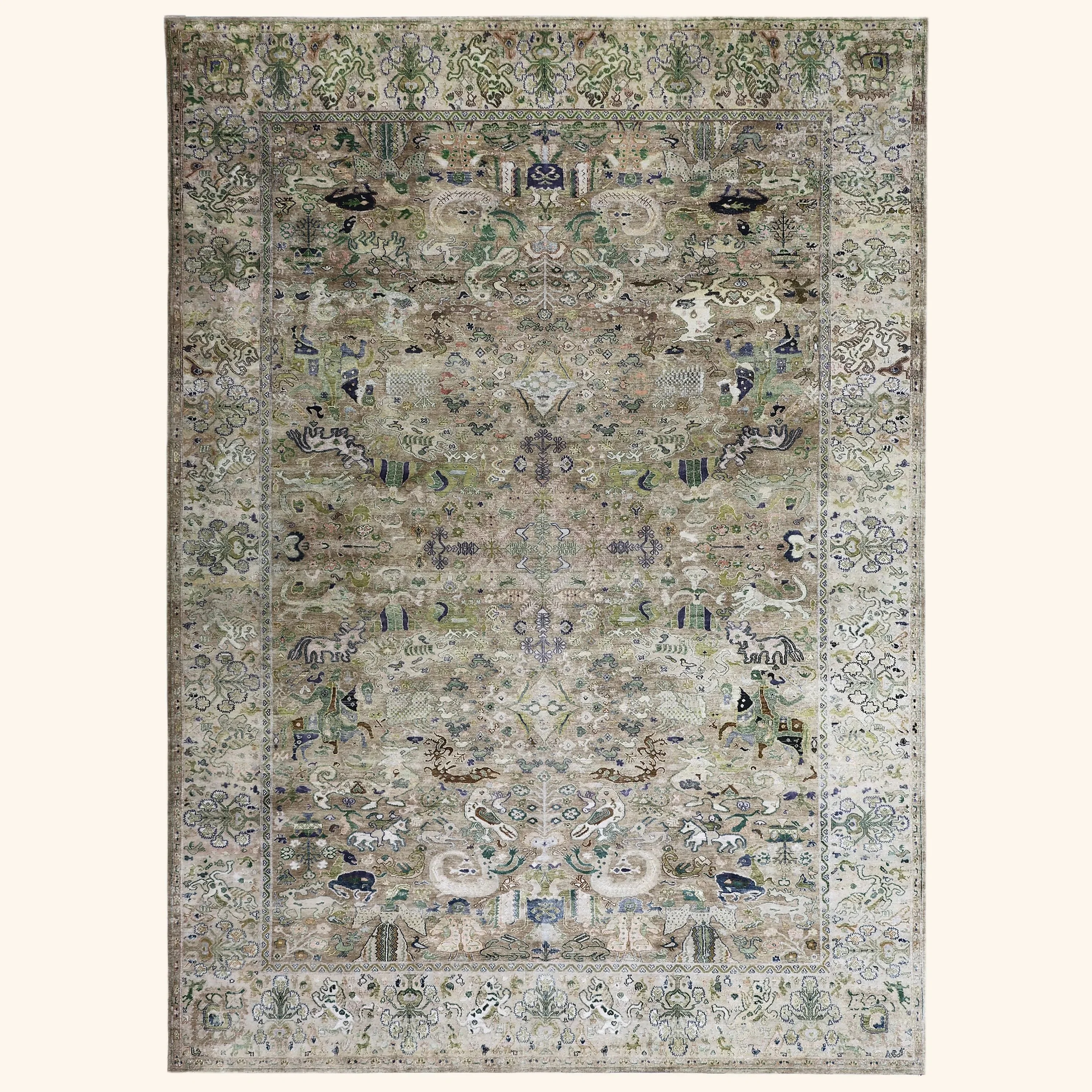 Brown Alchemy Traditional Silk Rug - 10' x 14' - Image 8