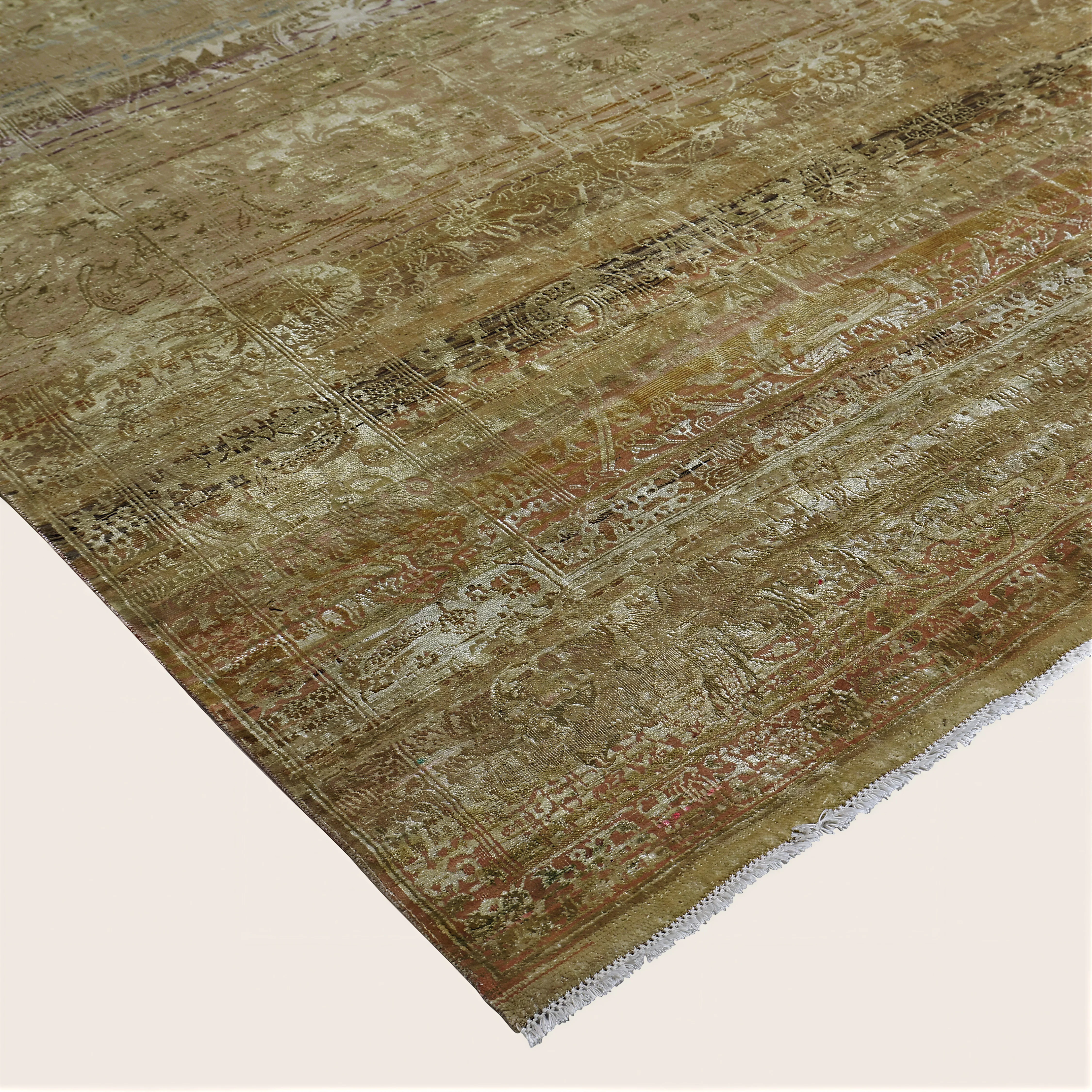 Brown Alchemy Traditional Silk Wool Blend Rug - 7'9" x 11'4" - Image 2