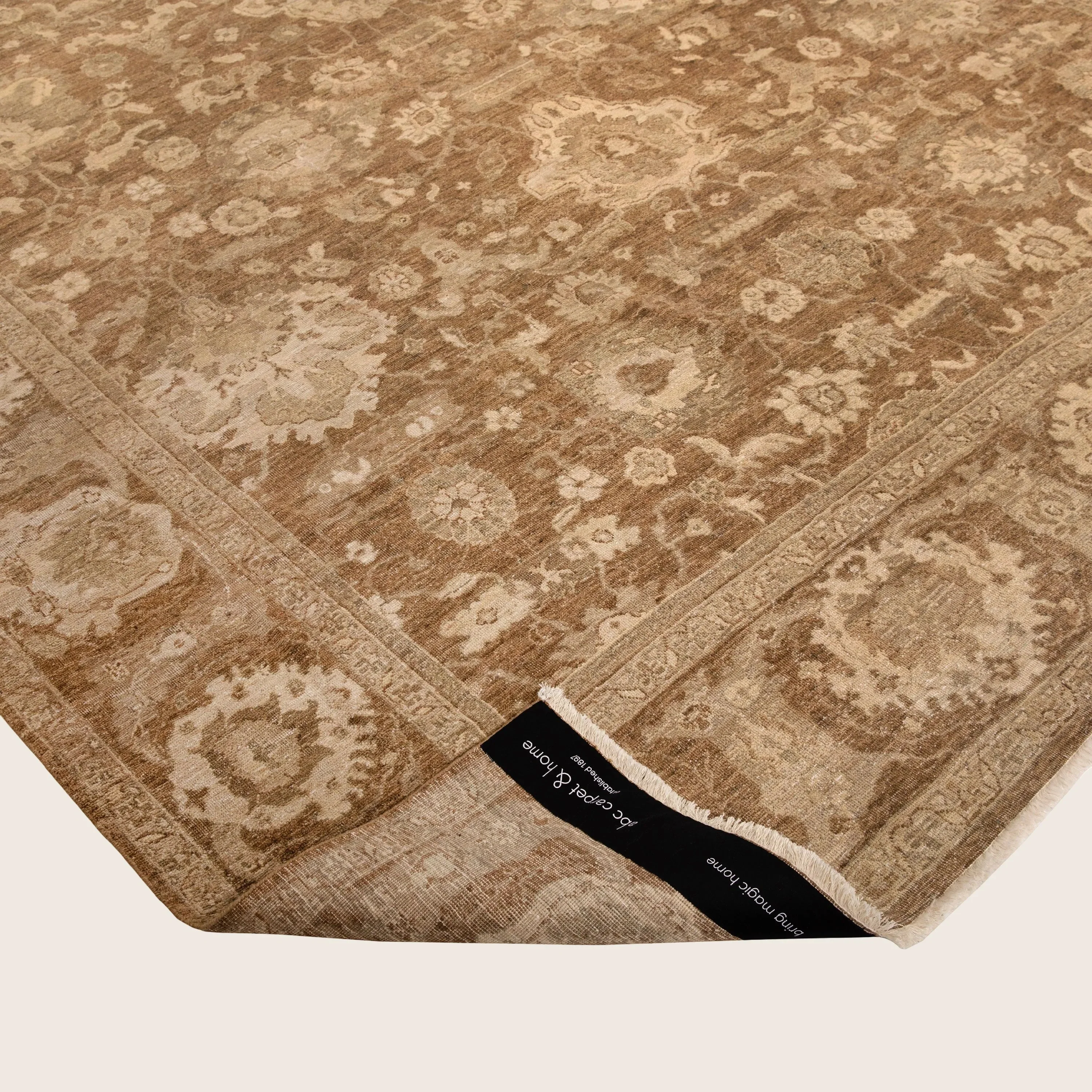 Brown Antique Revival Wool Rug - 8'11" x 12'1" - Image 4