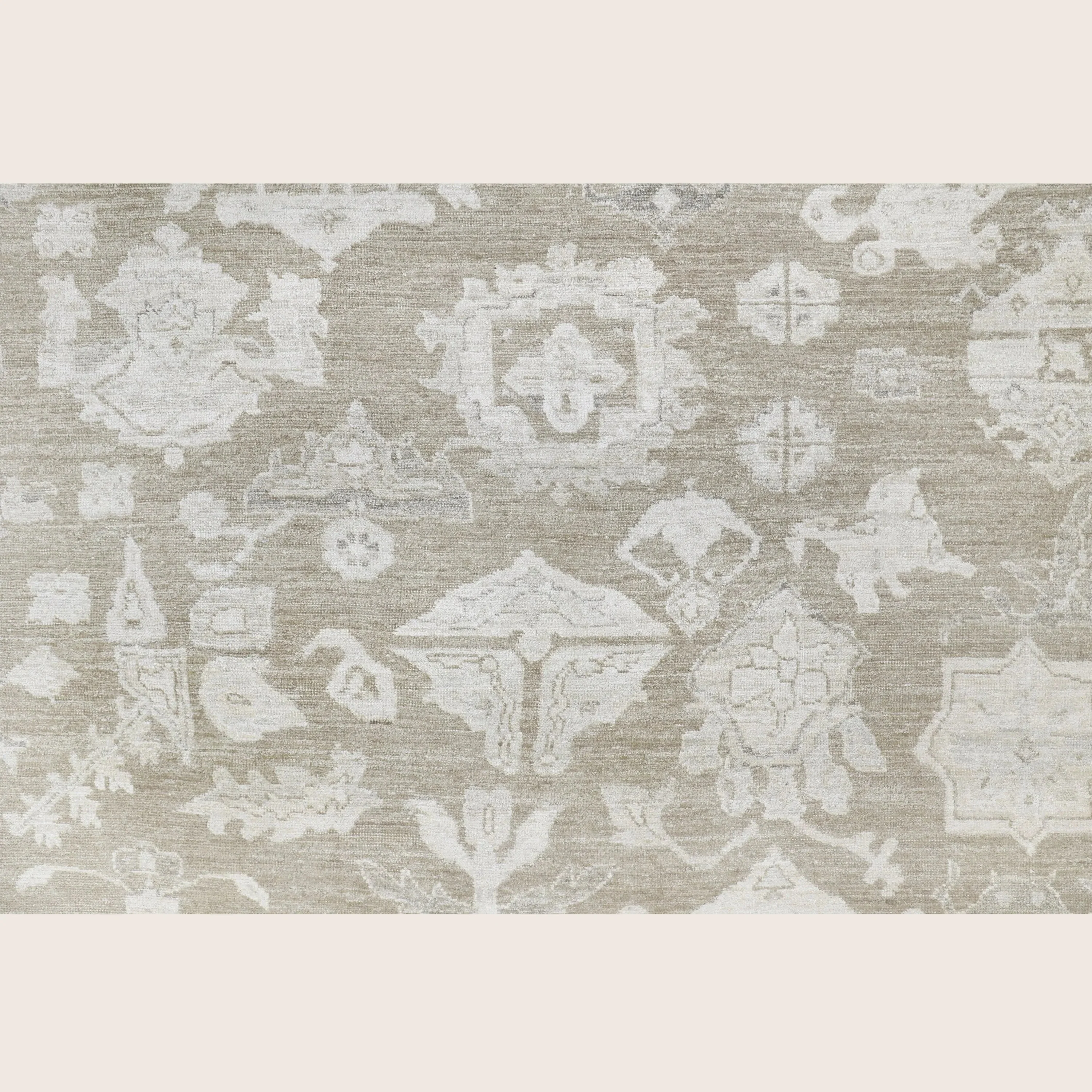 Brown Antique Revival Wool Silk Blend Rug - Image 2