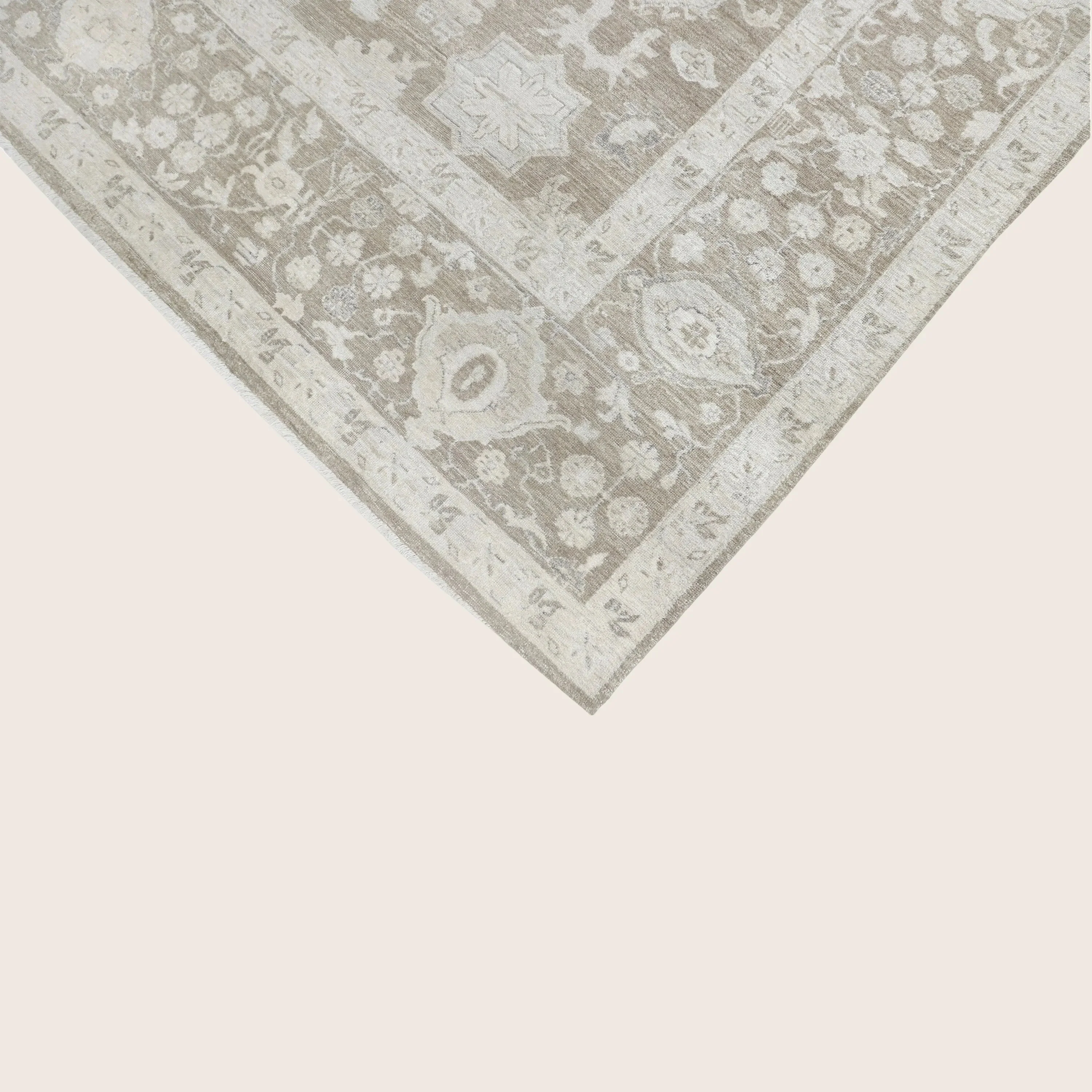 Brown Antique Revival Wool Silk Blend Rug - Image 5