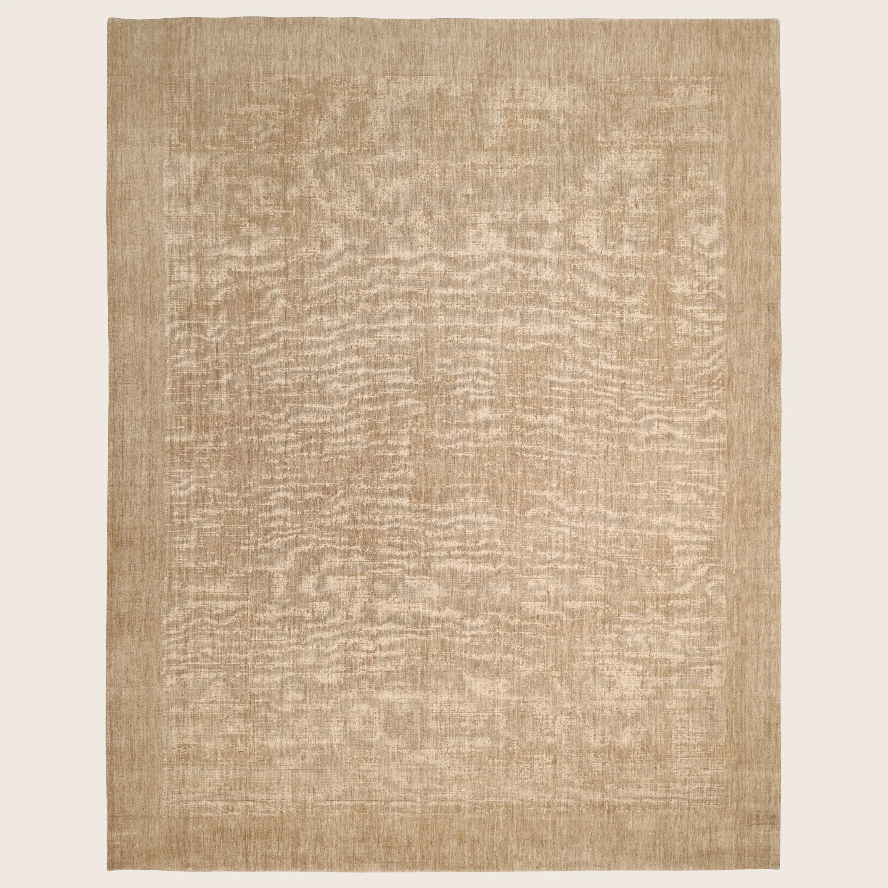 Brown Solid Wool Rug
