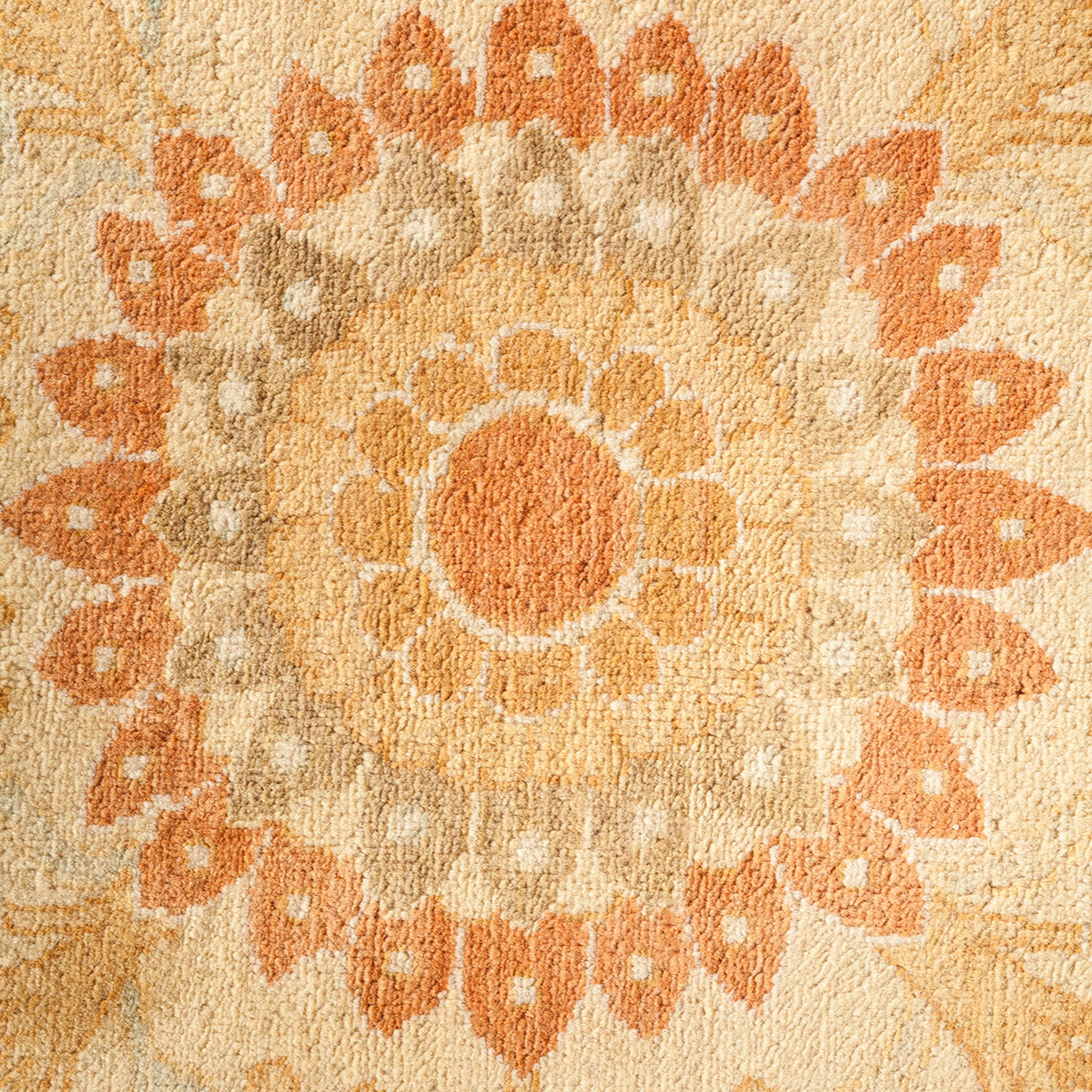 Gold Traditional Mogul Wool Rug - 10'3" x 14'3" - Image 3
