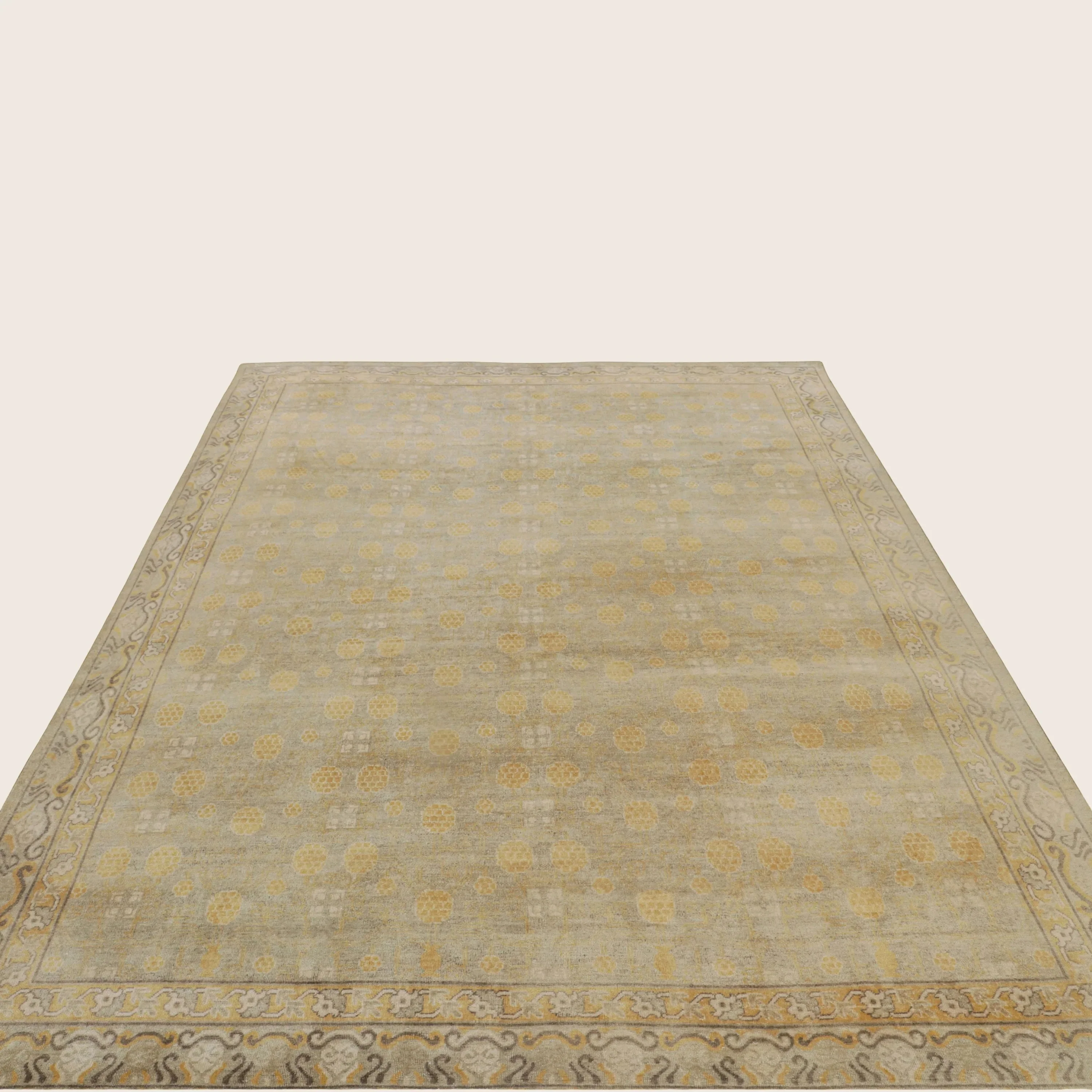 Brown Traditional Silk Rug - 7'9" x 10'1" - Image 3