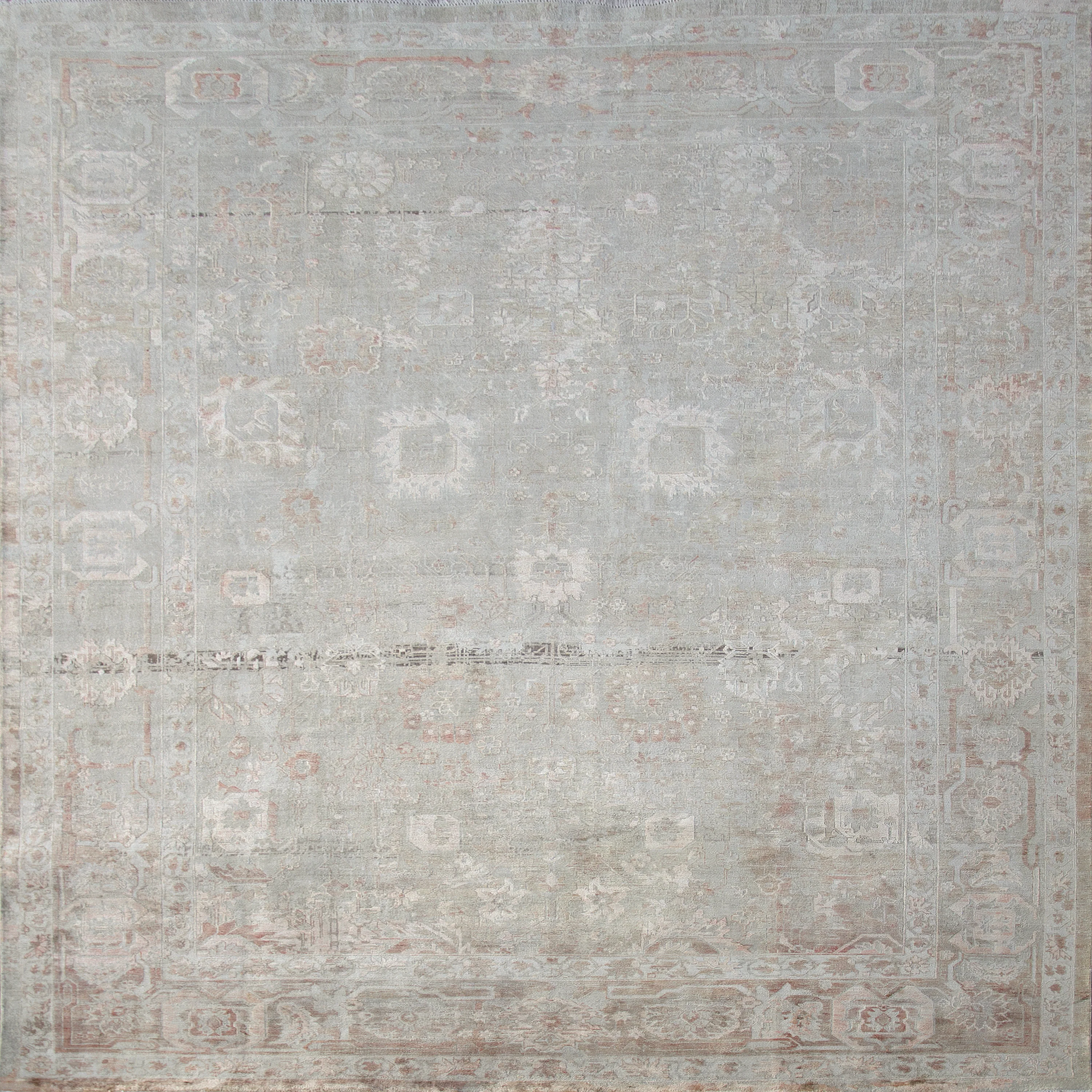 Peach Traditional Silk Rug - 8'11" x 12'3" - Image 6