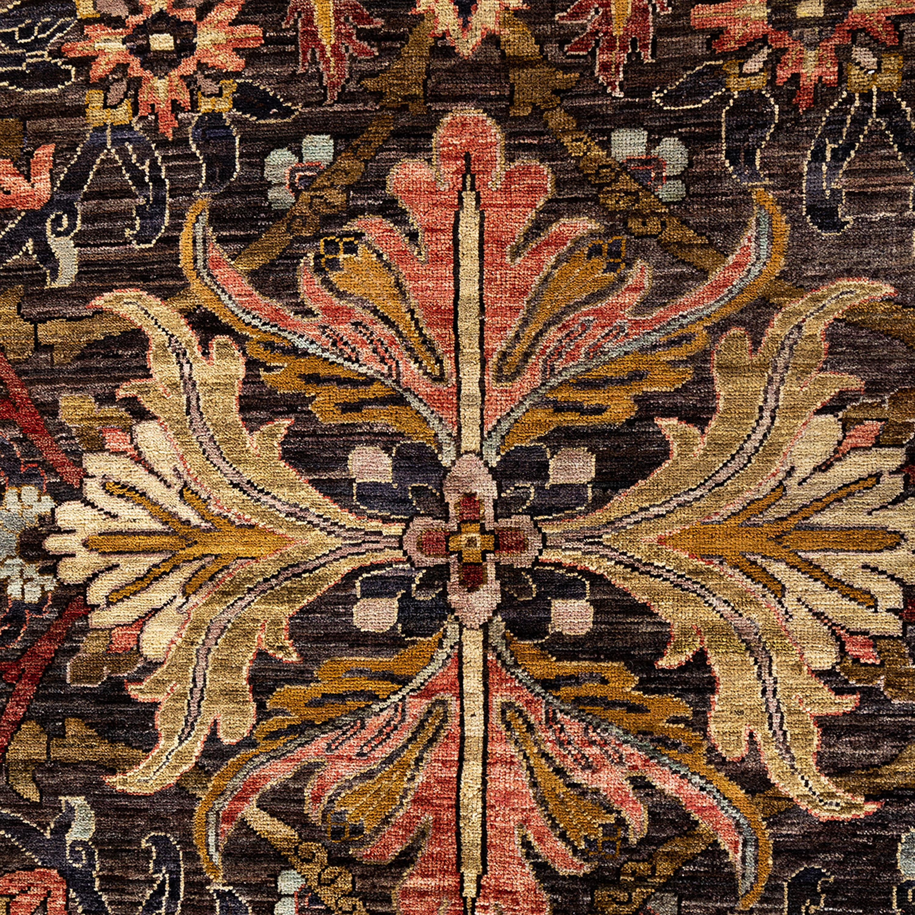 Brown Traditional Wool Rug - 9' x 11'11" - Image 3