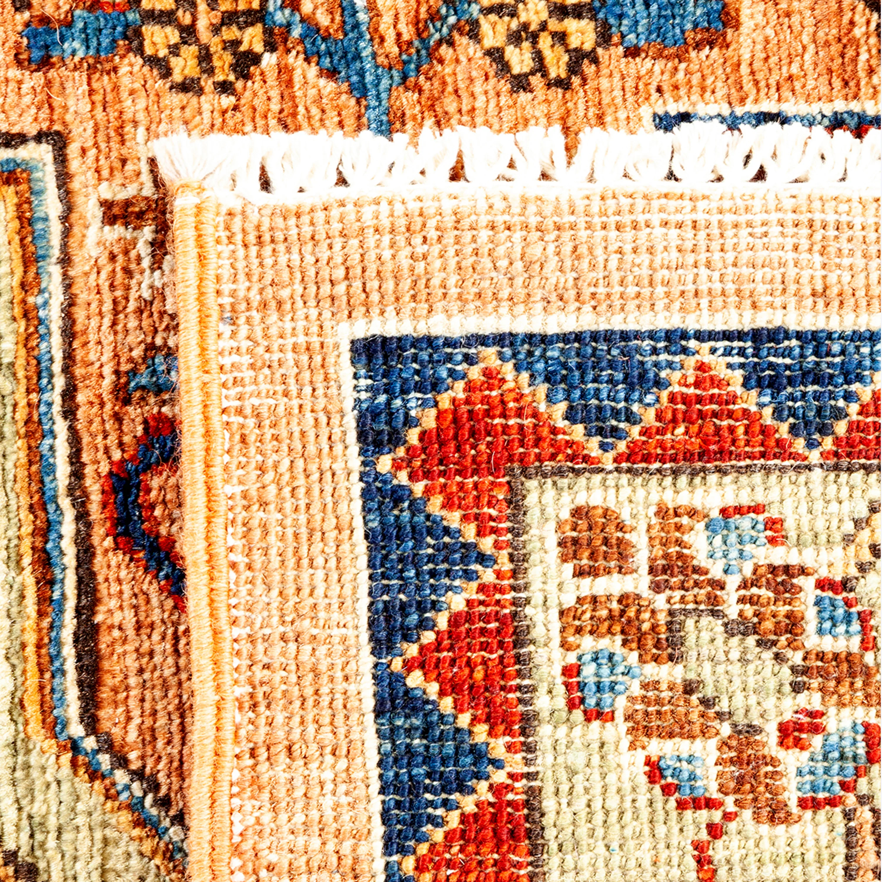 Orange Traditional Wool Runner - 2' 10" x 11' 9" - Image 6
