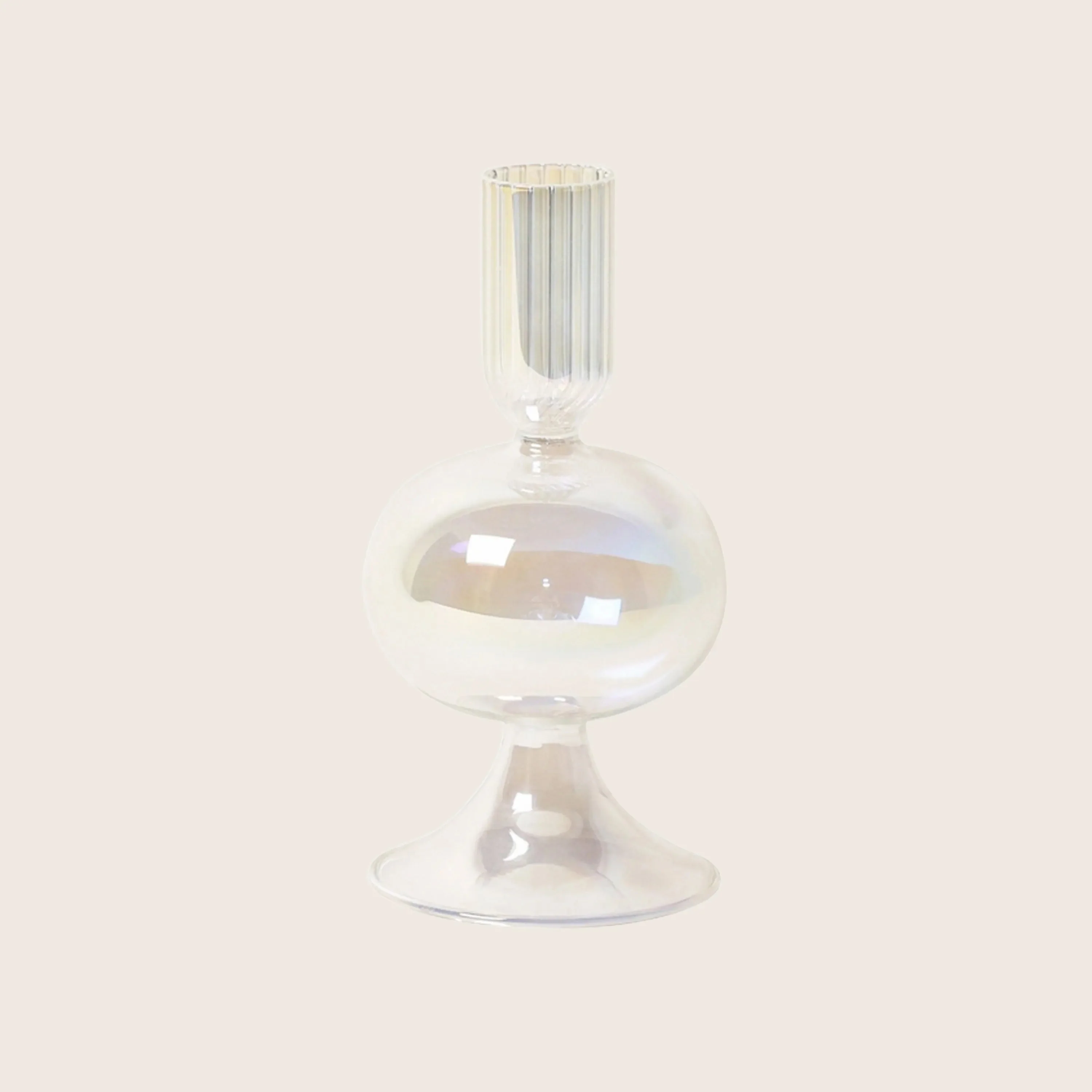 Bulb Glass Candlestick