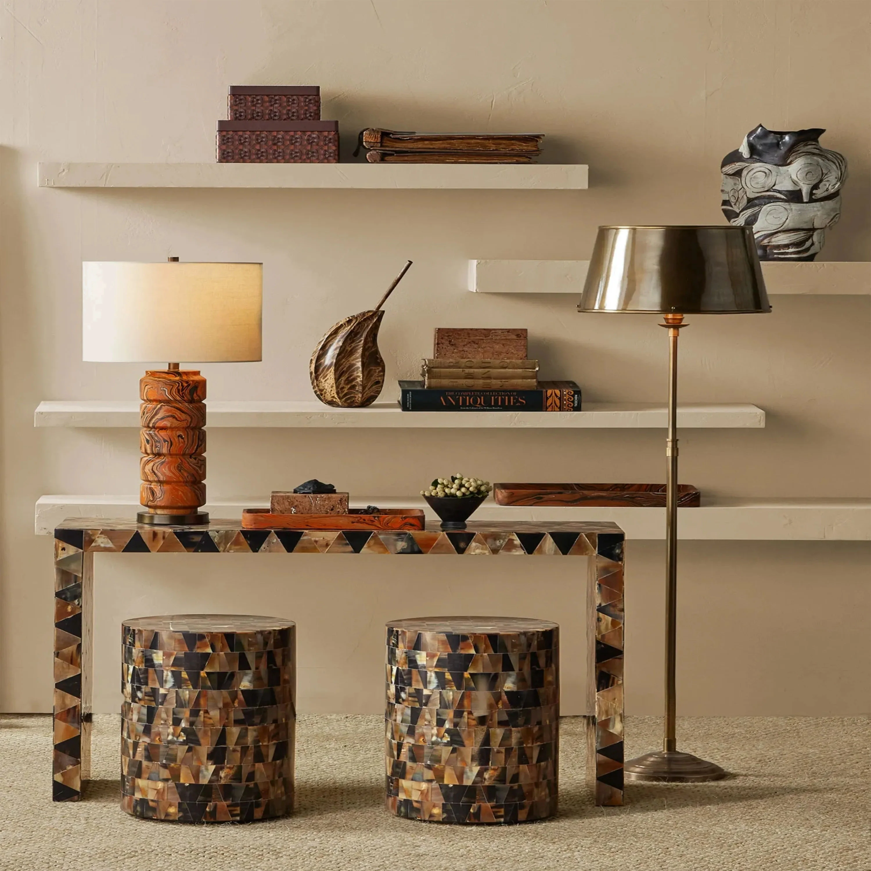 Callum Brass Floor Lamp - Image 2