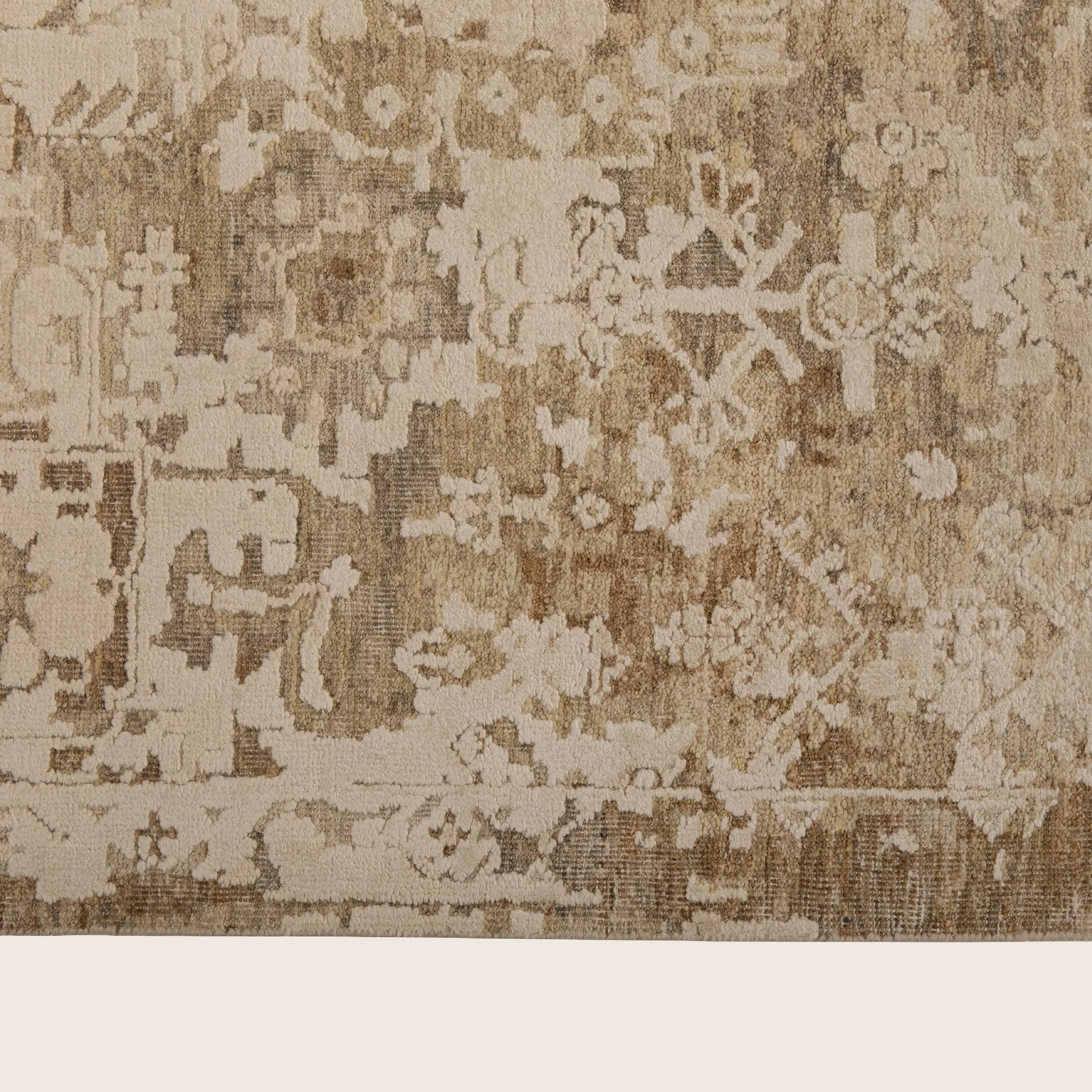 Brown Contemporary Silk Wool Blend Rug - Image 6