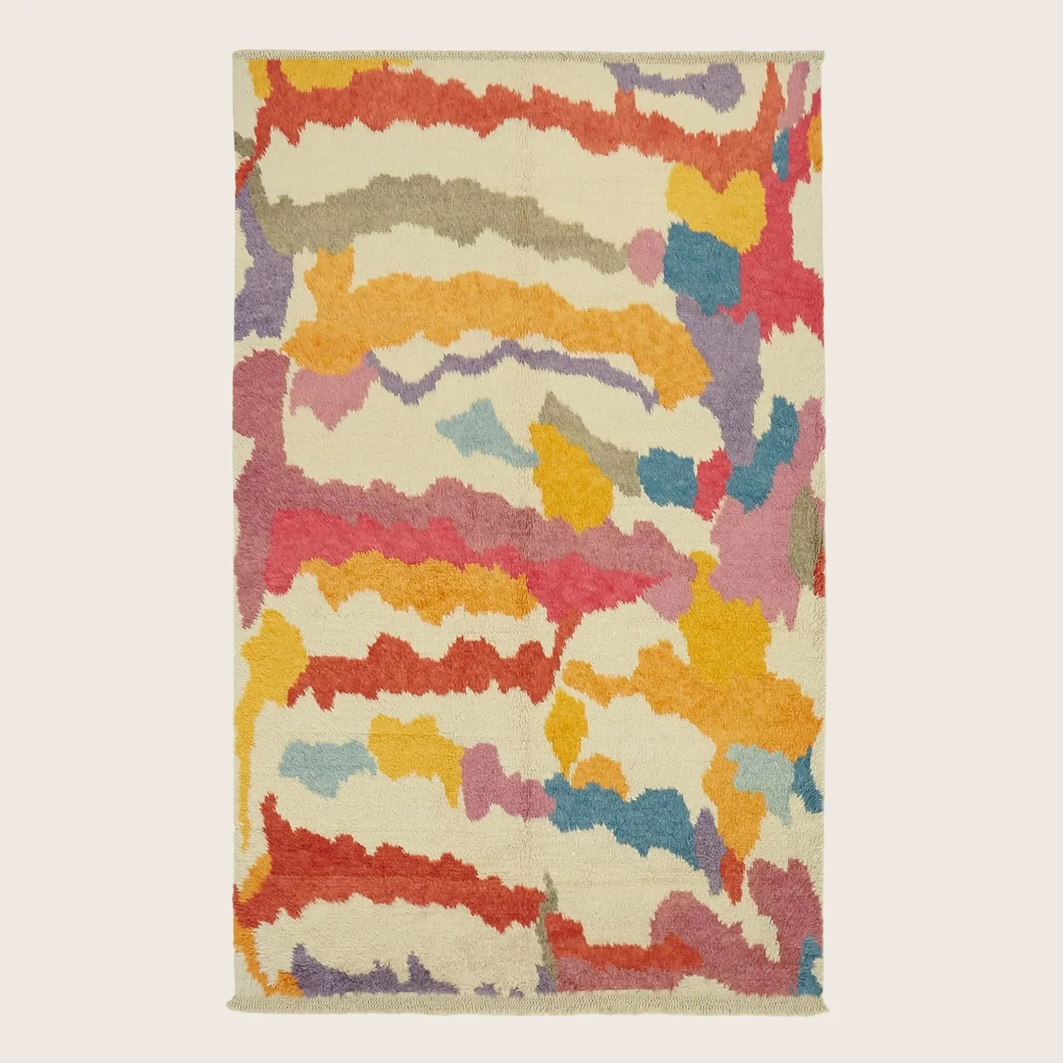 Multicolored Moroccan Carnaby Style Rug - 6'8'' x 10'7''