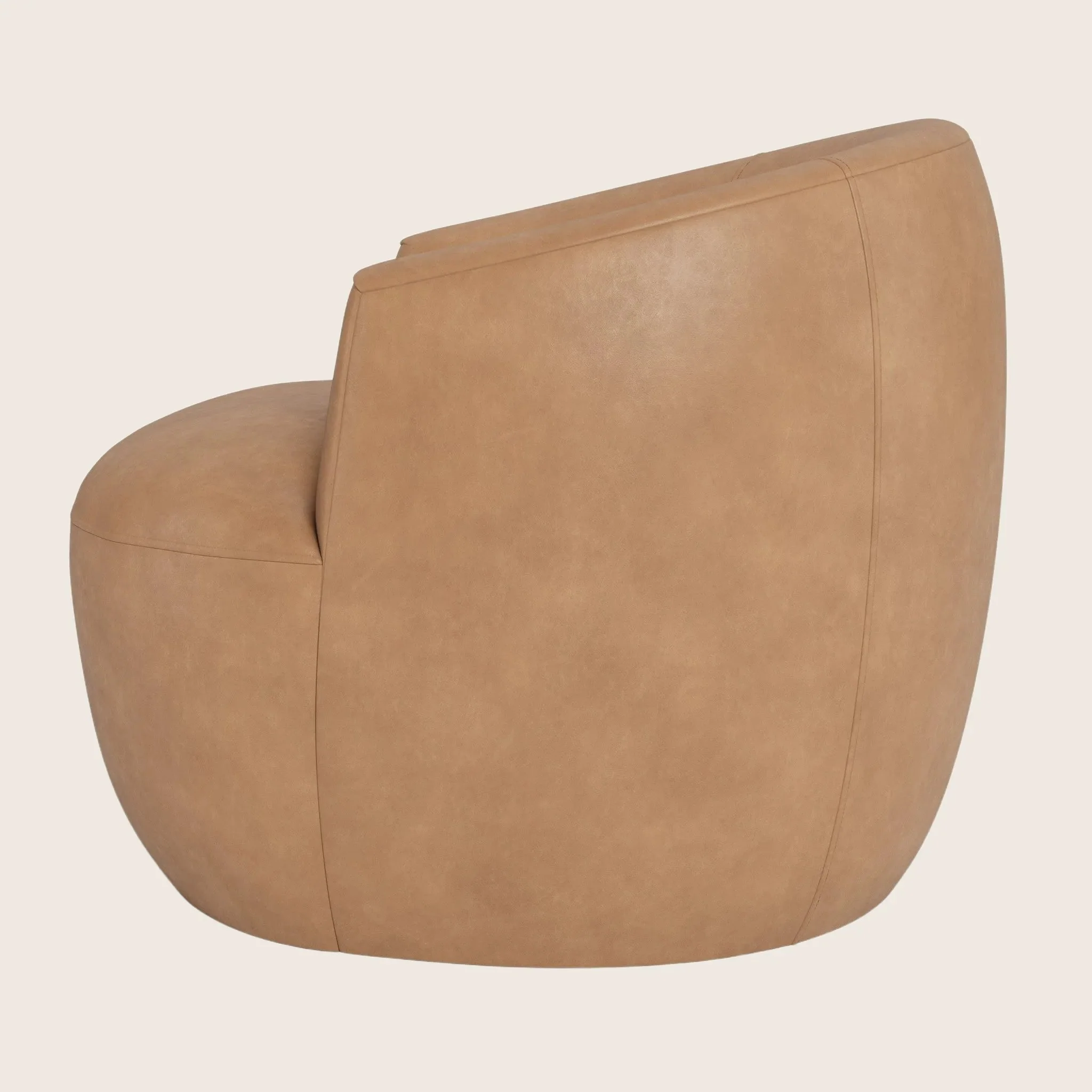 Carrie Leather Swivel Chair - Image 5