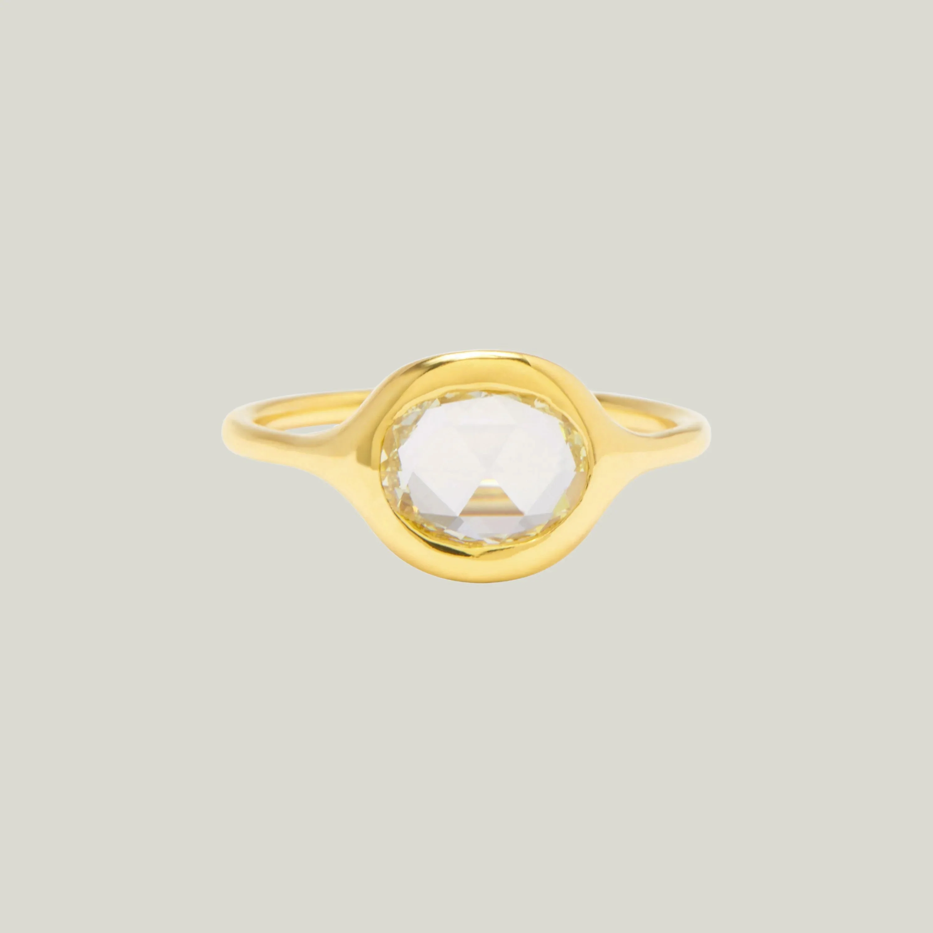 Carved Ring Oval Rose Cut - Image 2