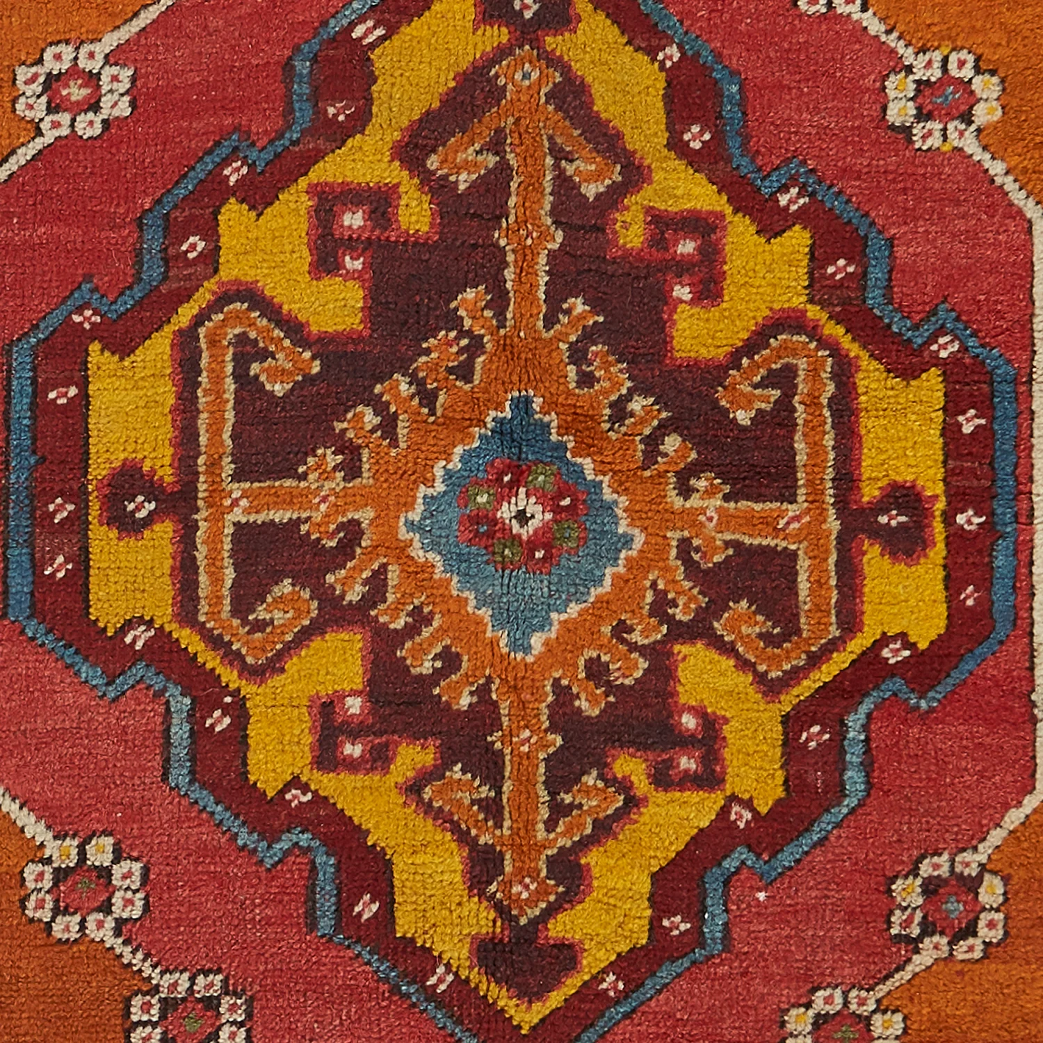 Red Vintage Anatolian Wool Rug - 3'4" x 5'2" - Image 2
