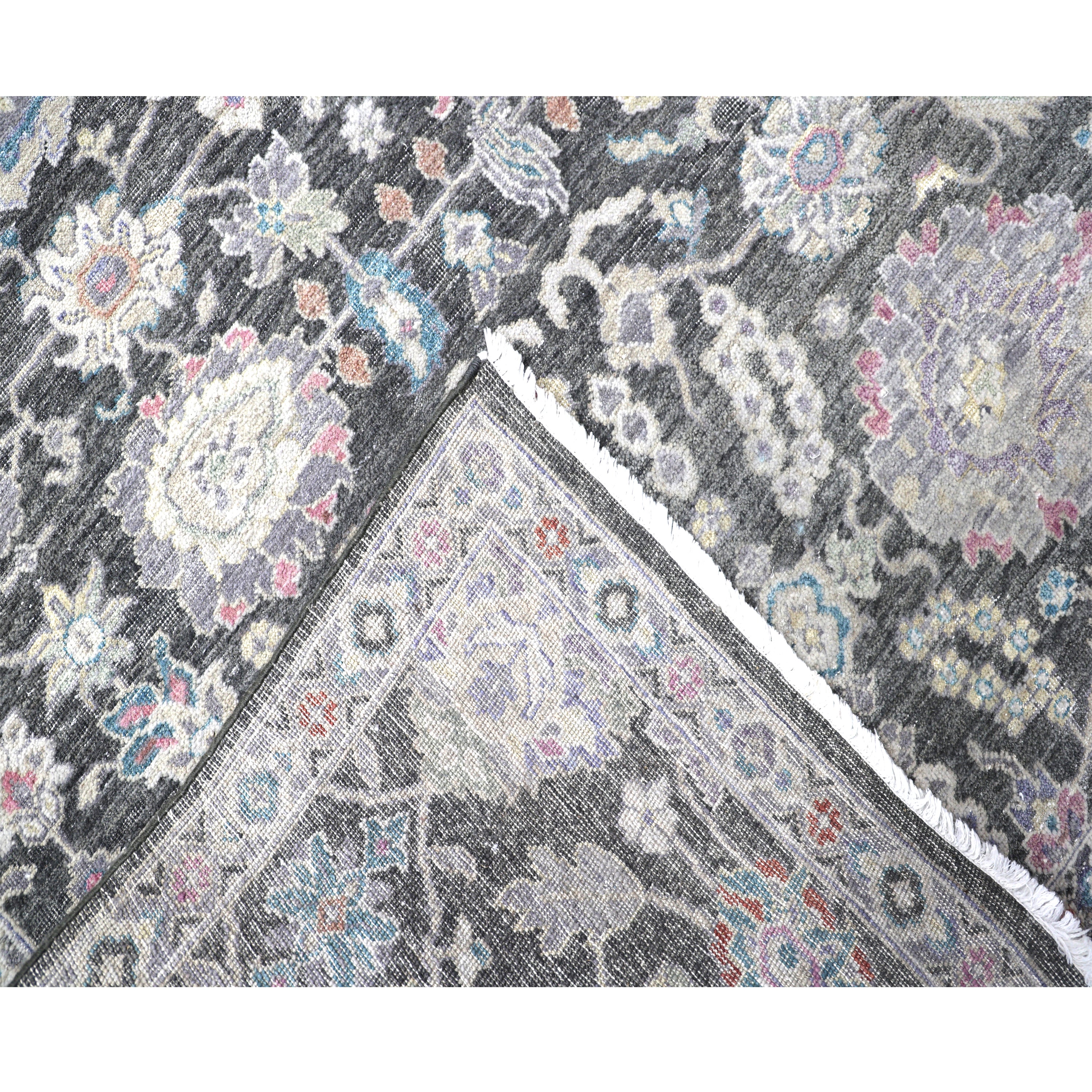 Charcoal Traditional Wool Rug - Image 6