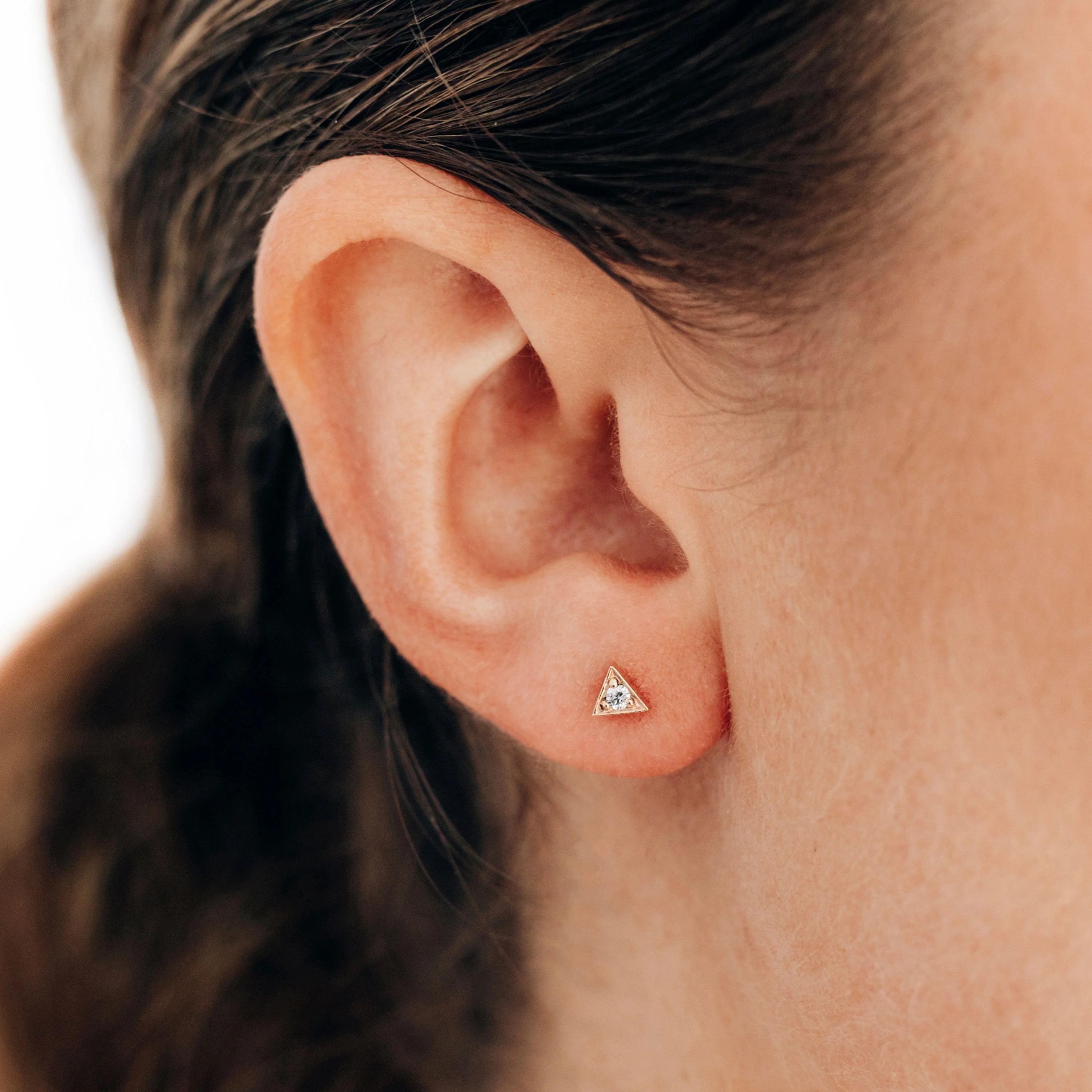 Cléo Diamond Triangle Stud - Image 2