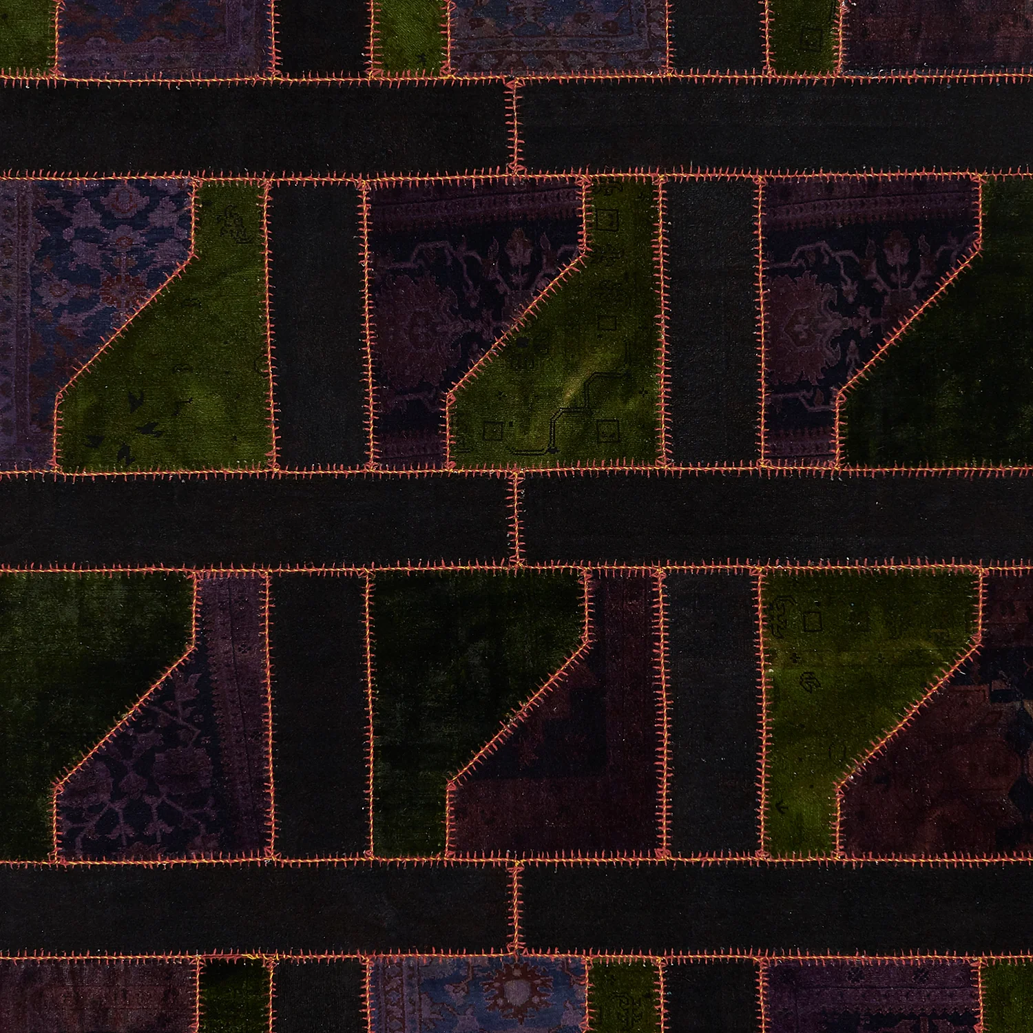 Multicolored Modern Wool Rug - 9'3" x 11'11" - Image 2