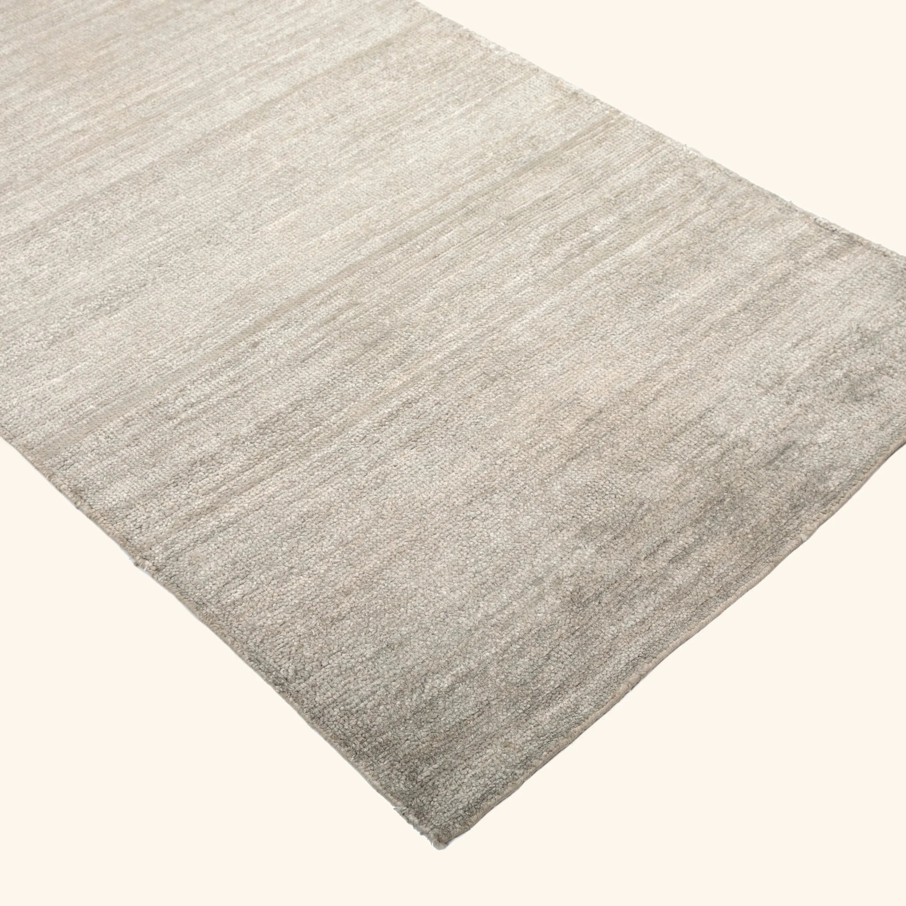 Grey Solid Art Silk Runner - 3'3" x 17'6" - Image 3