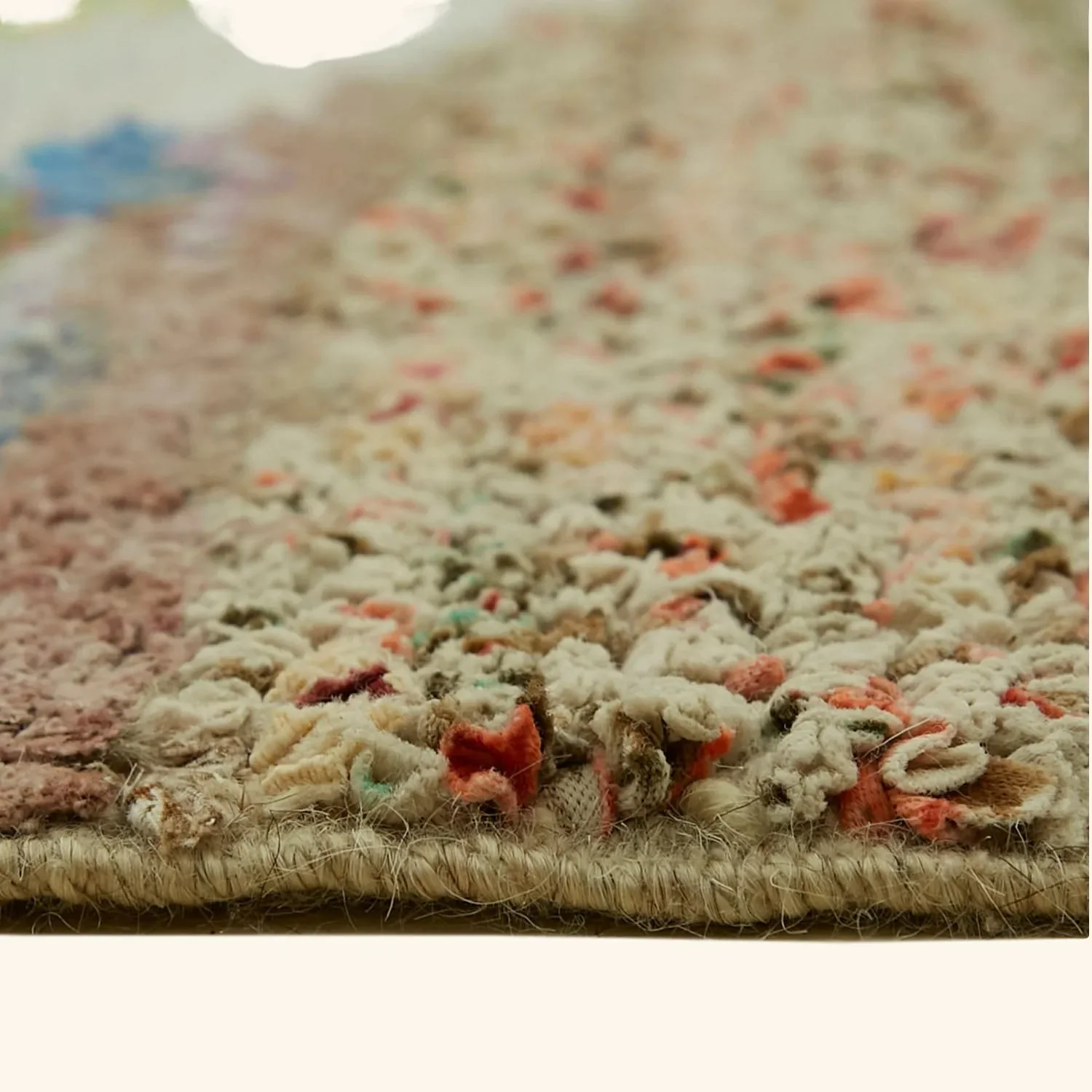 Multicolored Abstract Moroccan Wool & Cotton Rug - 10'3" x 13'2" - Image 10