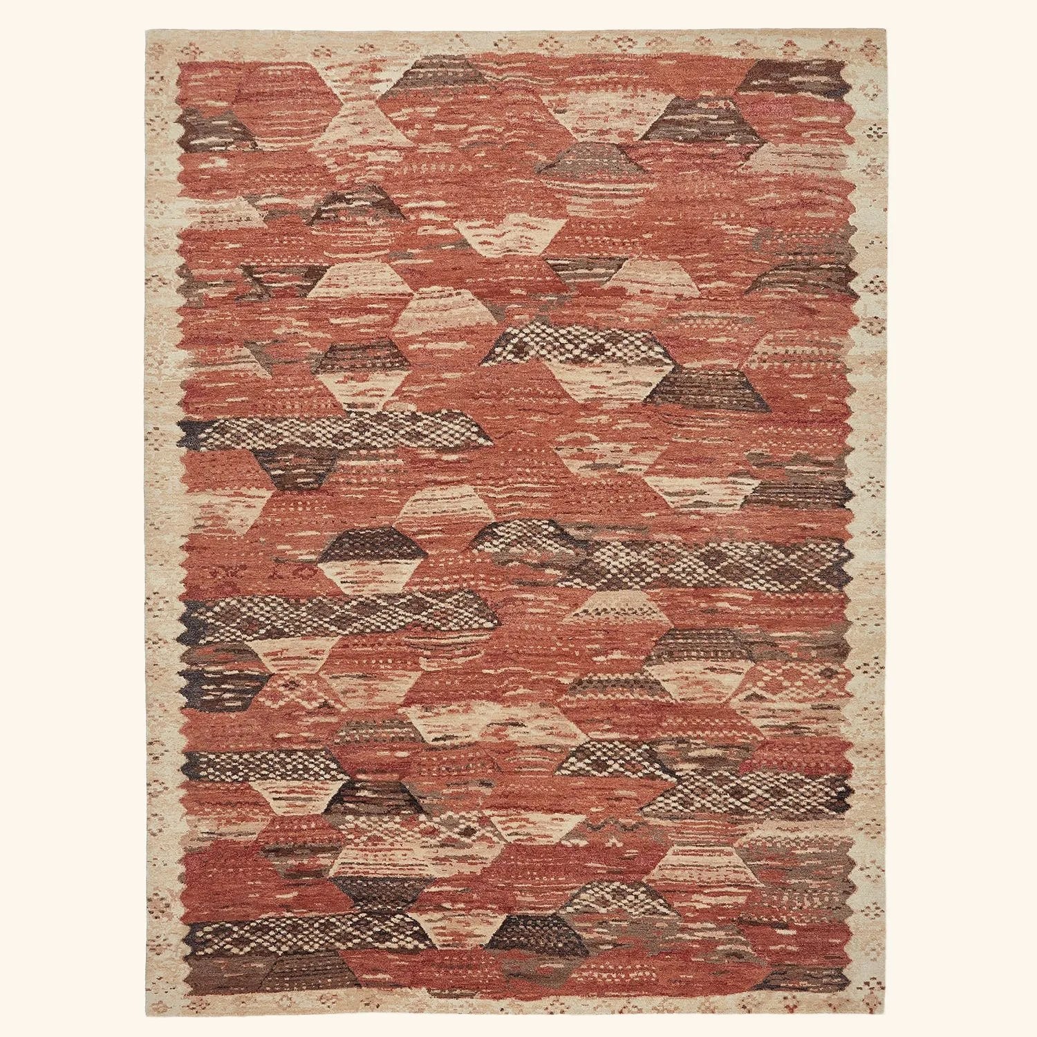 Red Wool Rug - 9' x 12'