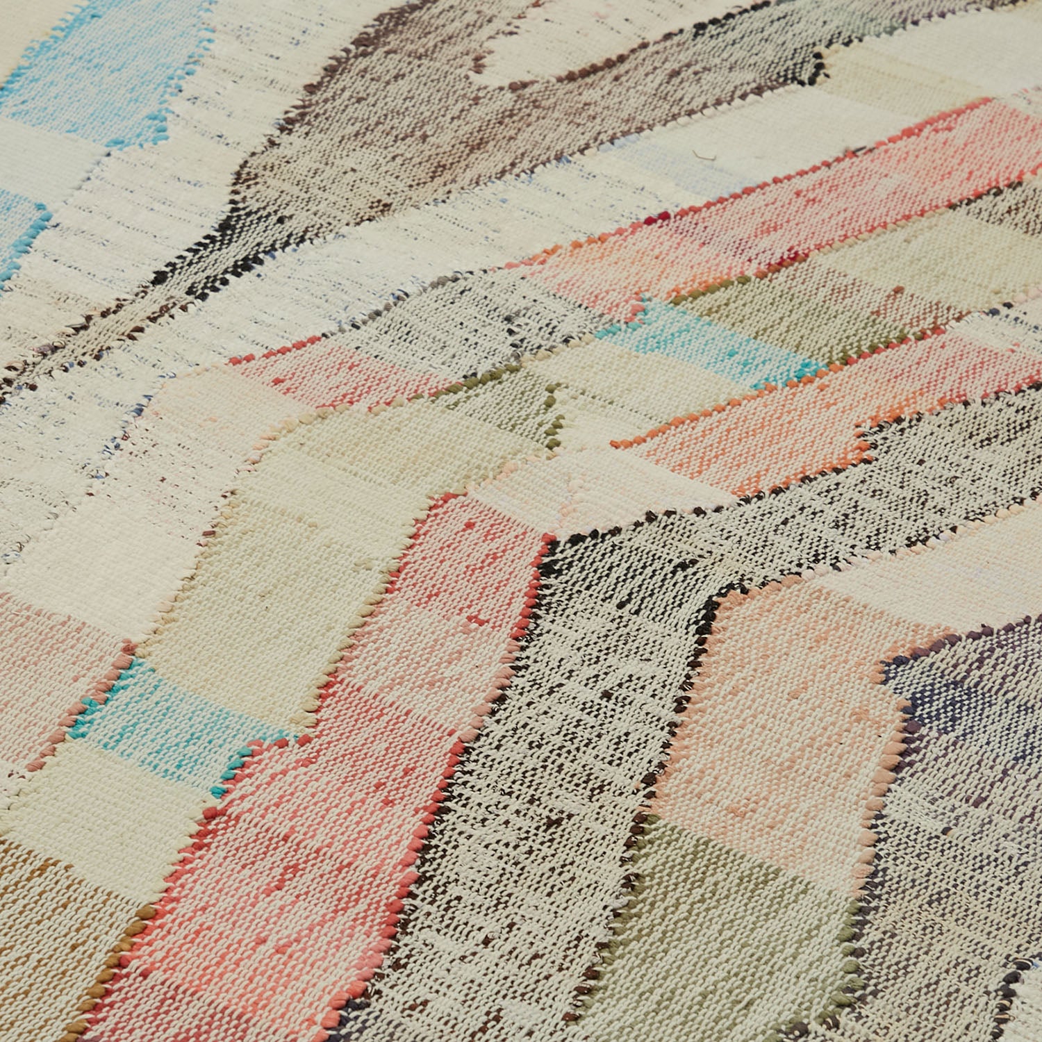 Multicolored Flatweave Wool Cotton Blend Rug - 10'7" x 13'5" - Image 6