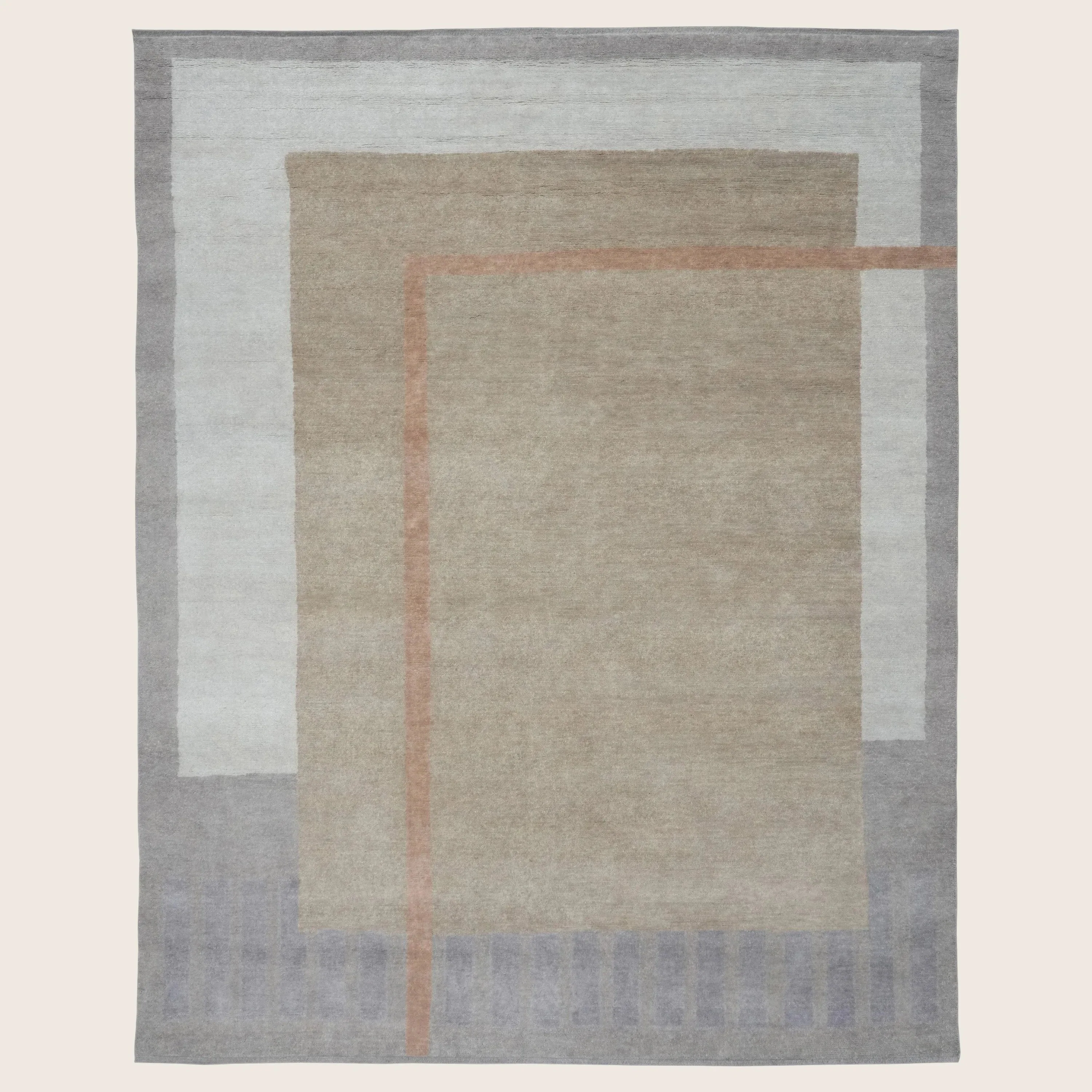Contemporary Wool Rug - 9' x 12' - Image 4