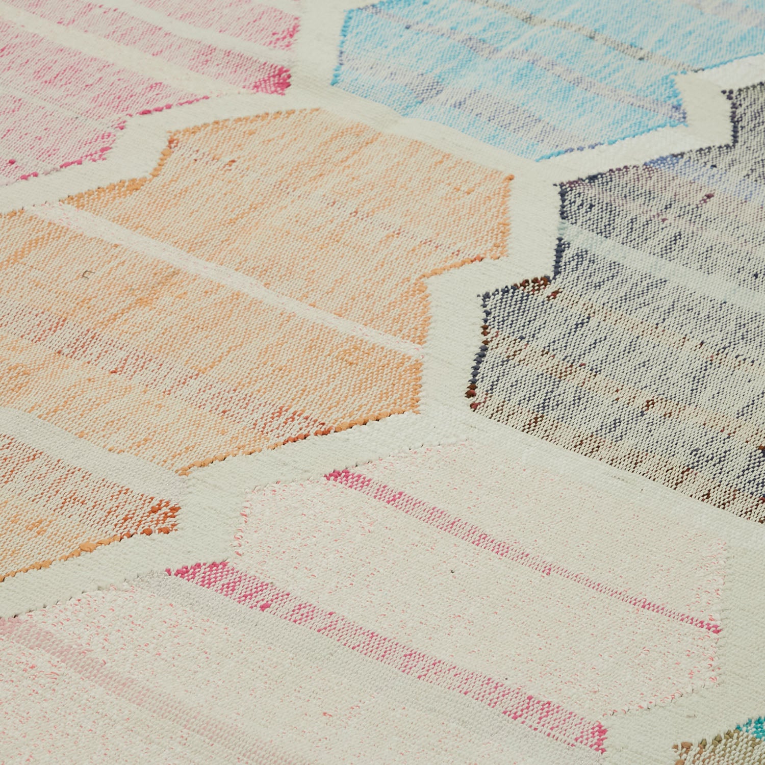 Multicolored Flatweave Wool Cotton Blend Rug - 9'6" x 16'2" - Image 6