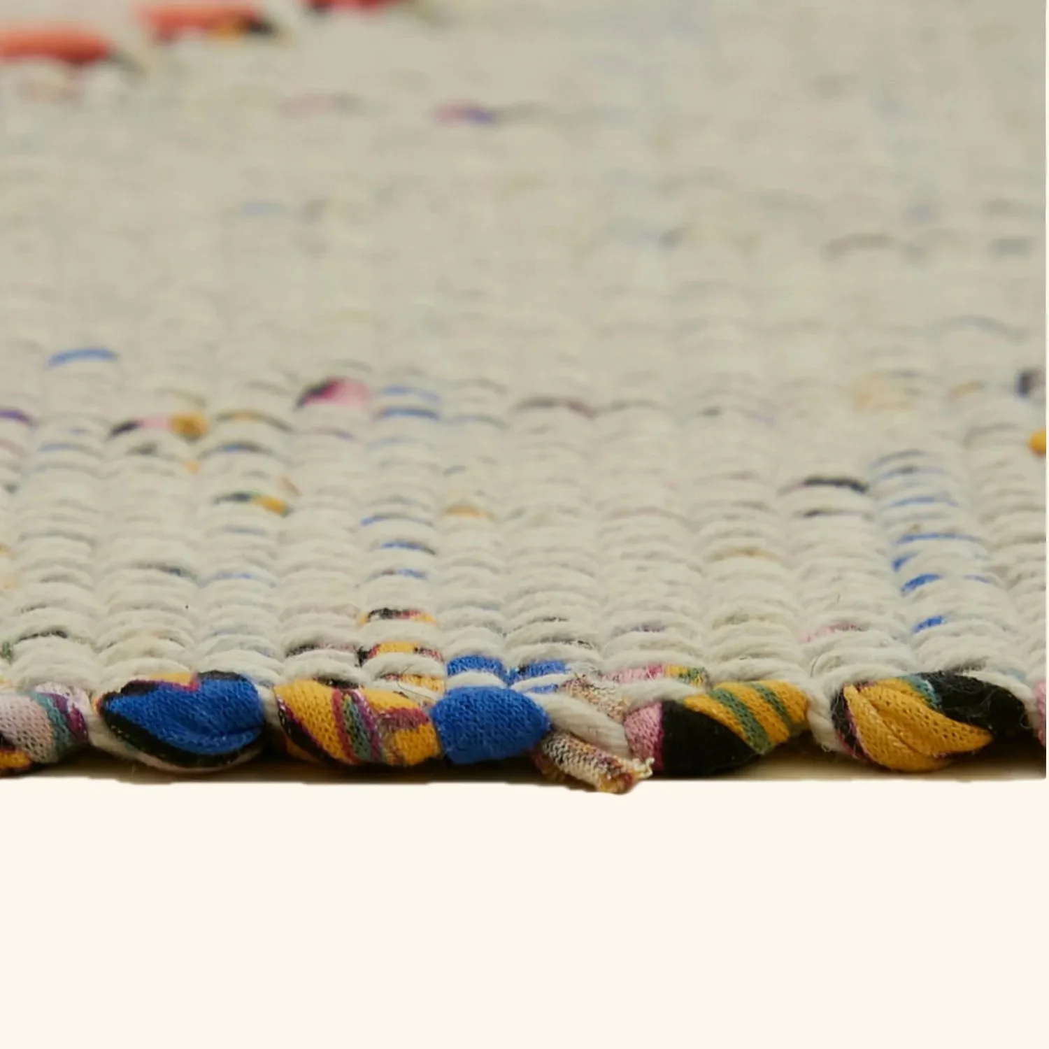 Multicolored Flatweave Wool Cotton Blend Rug - 9'7" x 13'4" - Image 9