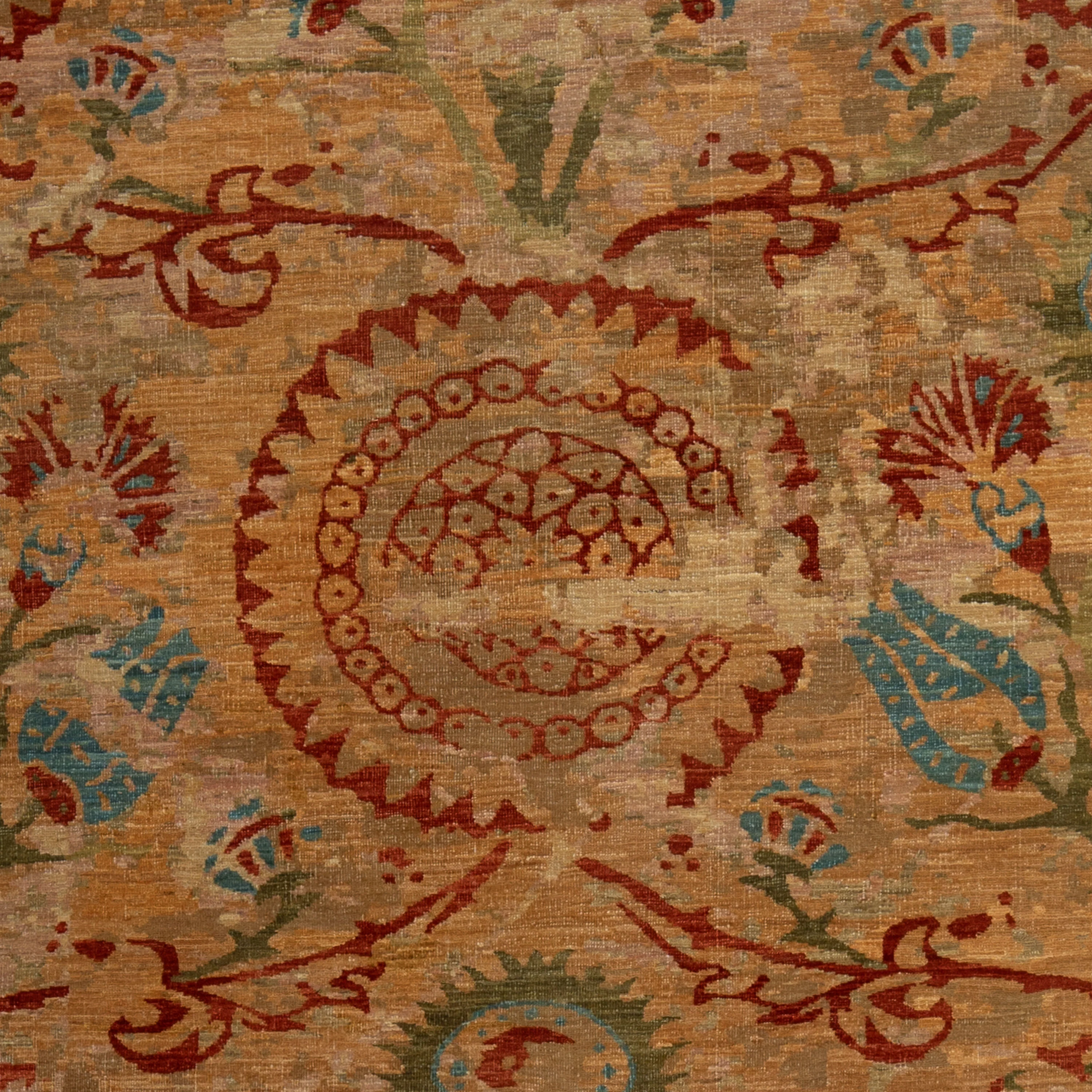 Orange Aurora Modern Wool & Silk Runner - 2'11" x 9'7" - Image 3