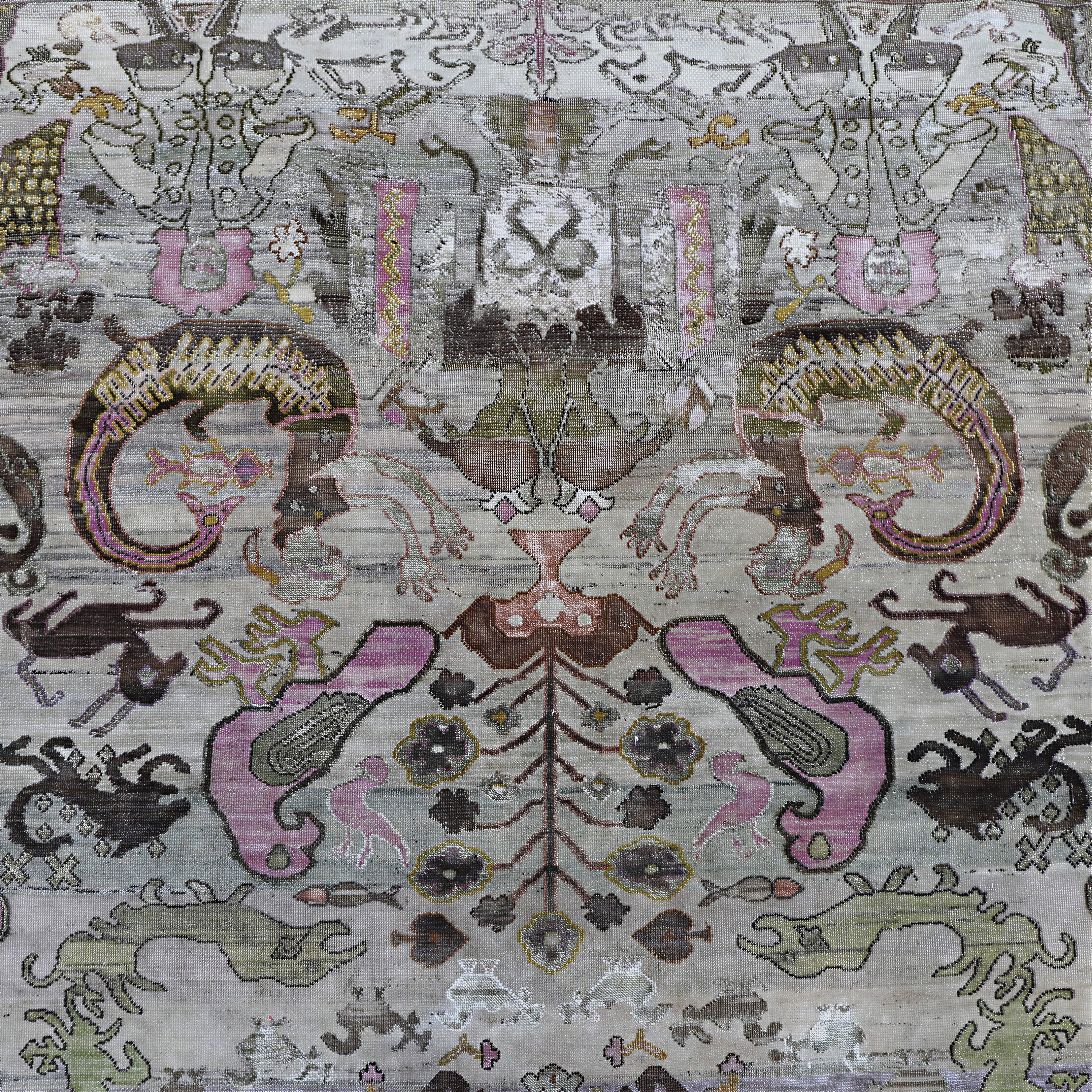 Brown Alchemy Traditional Wool Silk Blend Rug - 9'7" x 14'7" - Image 3