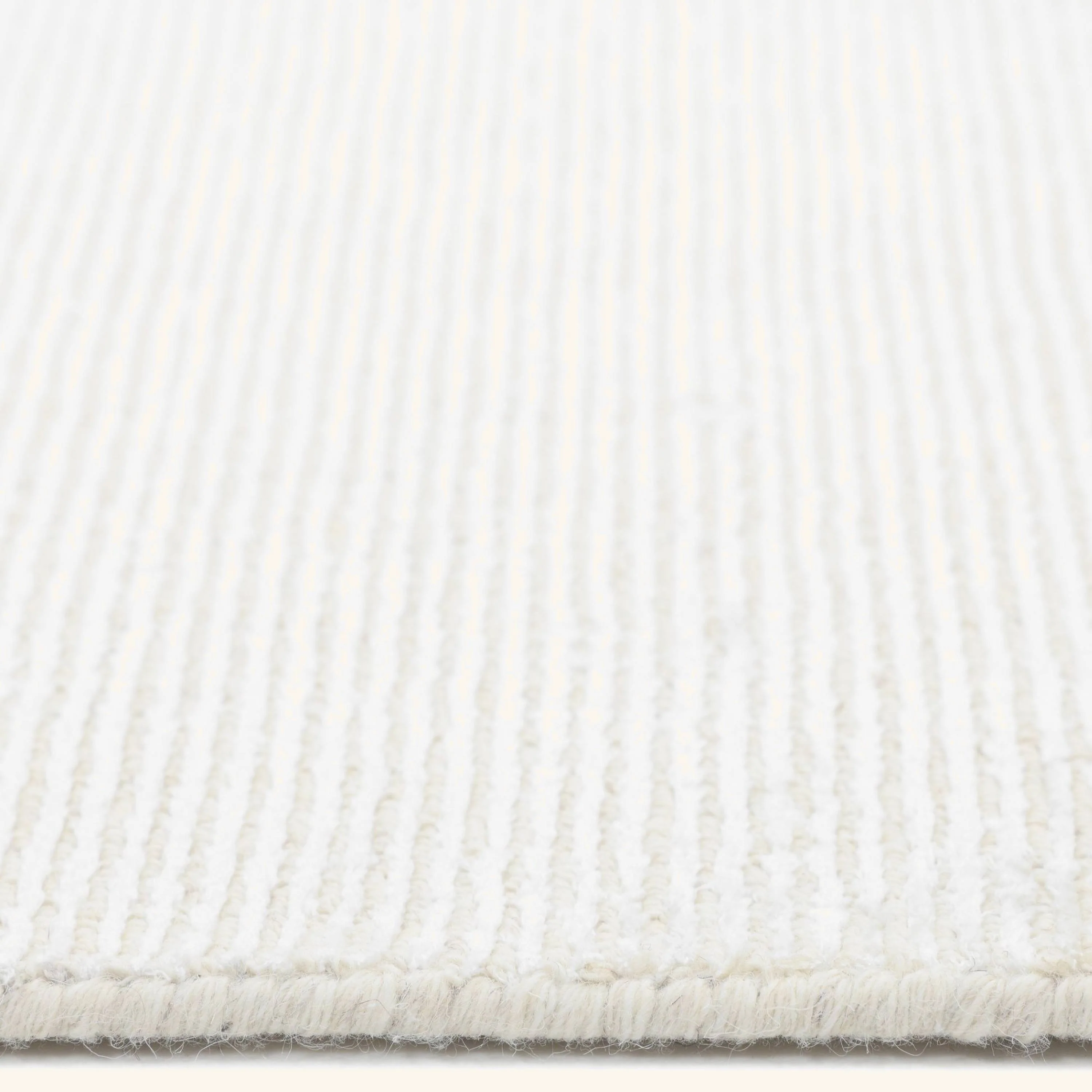 Cream Solid Wool Rug - Image 4