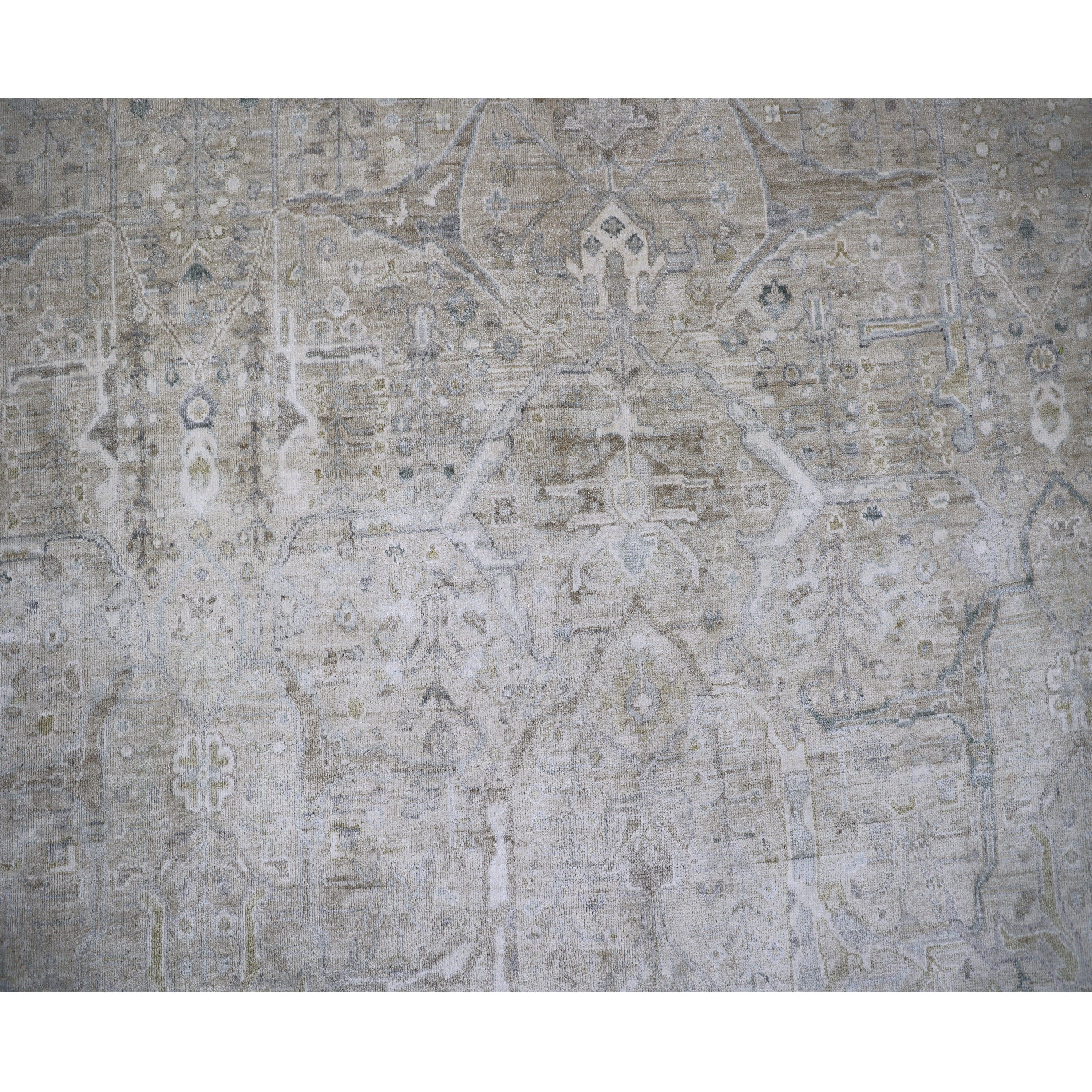 Cream Traditional Silk Rug - Image 10