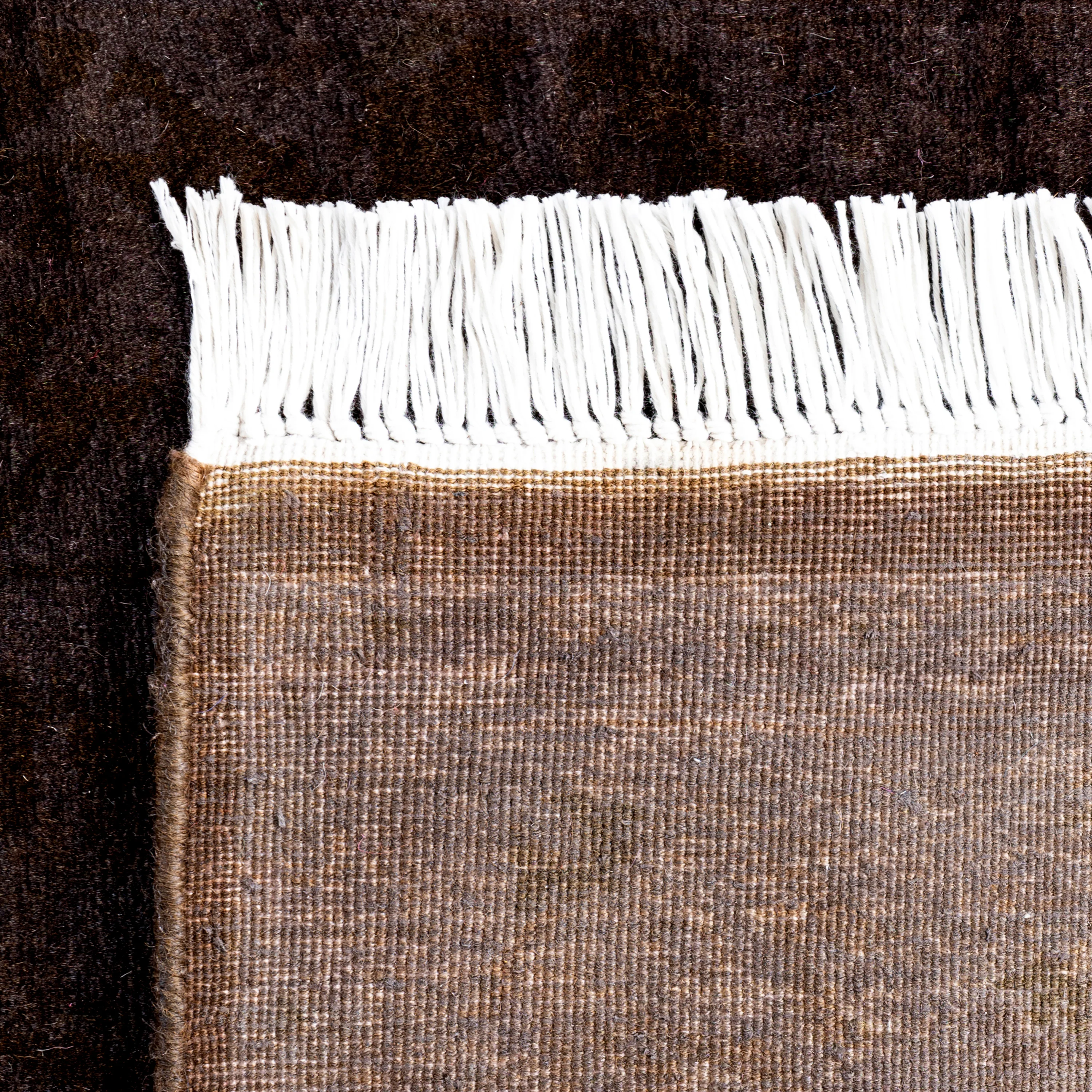 Dark Brown Samsara Wool Runner - 2'7" x 10'6" - Image 5