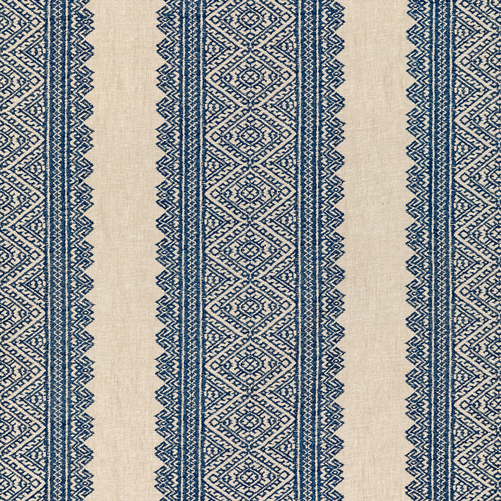 Denim Embroidered Fabric