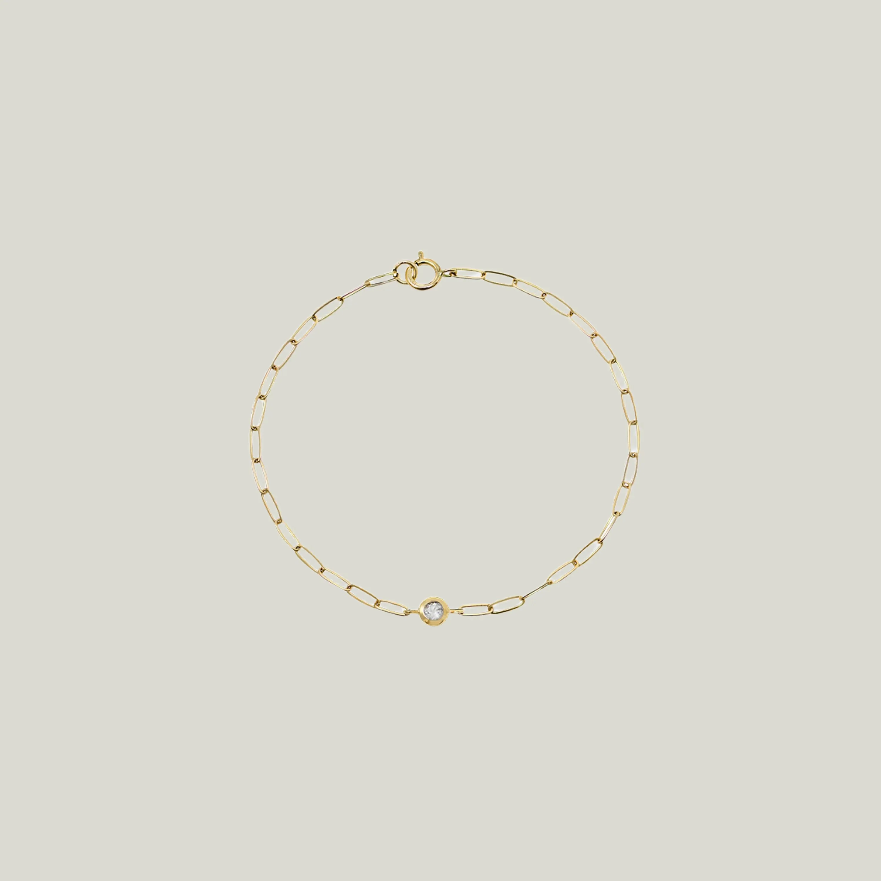 Classique Birthstone Paperclip Bracelet - Image 4