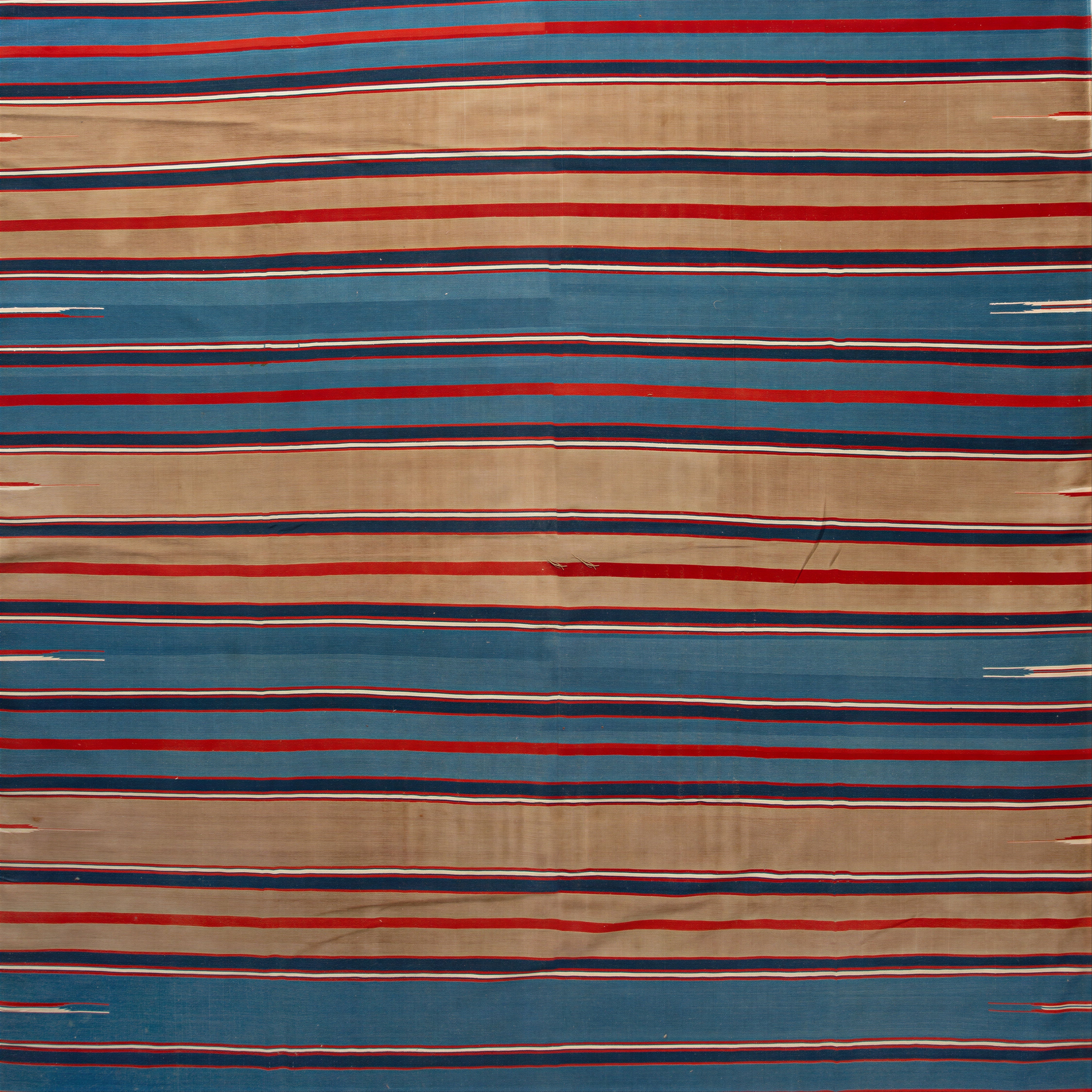 Multicolored Vintage Dhurrie Cotton Rug - 10'9" x 14'5" - Image 2
