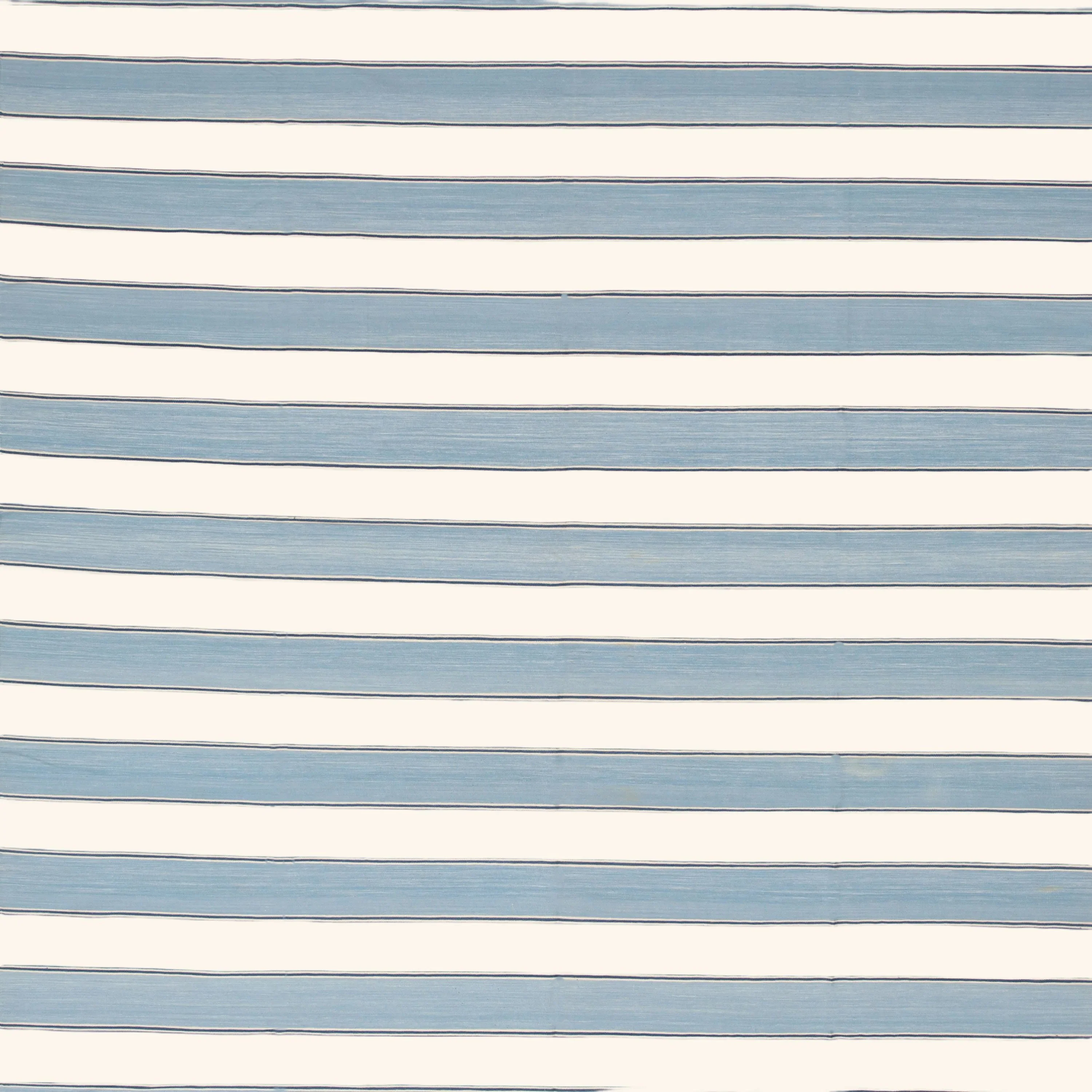 Blue Dhurrie Wool Rug - 10' x 14' - Image 2