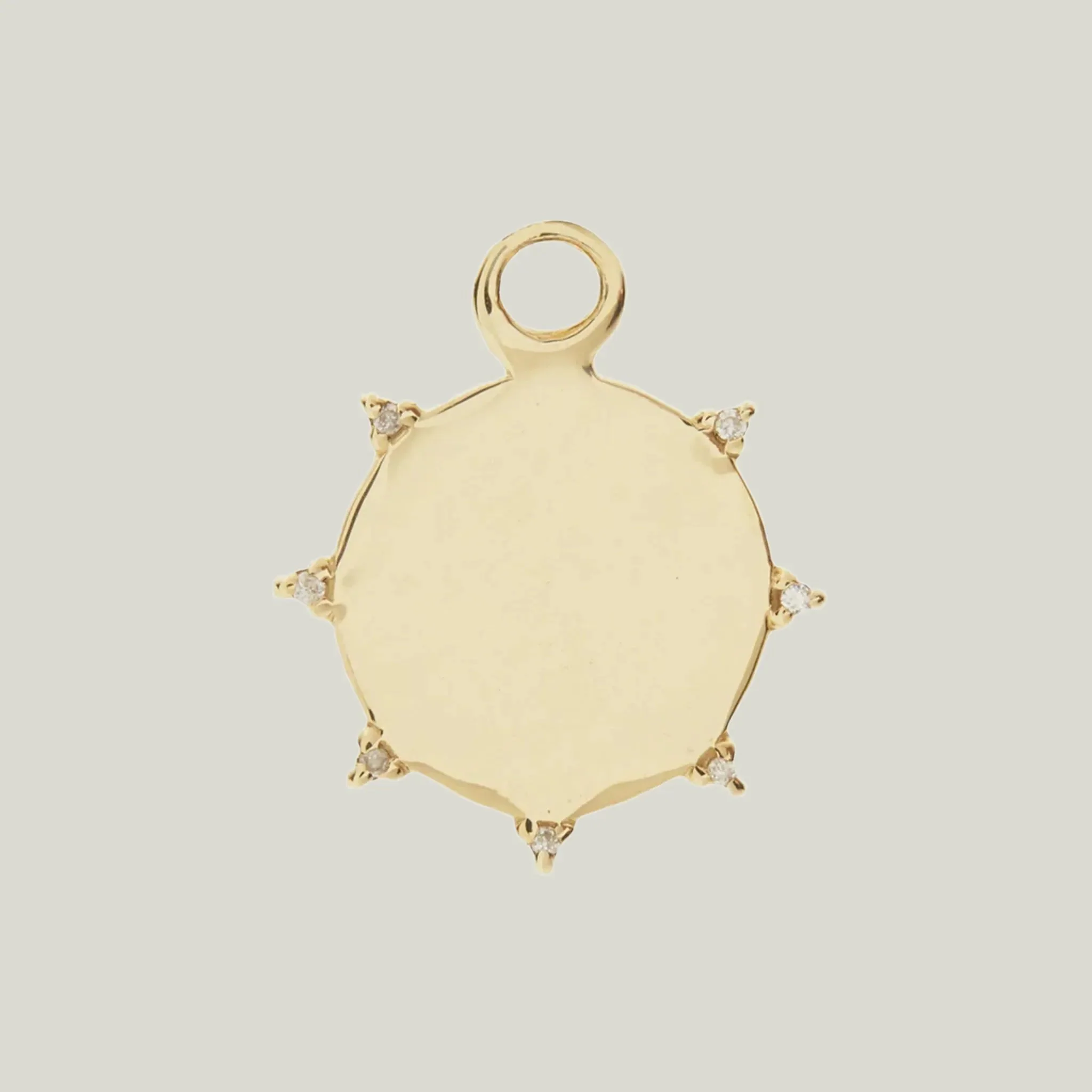 Diamond Sunbeam Medallion Charm
