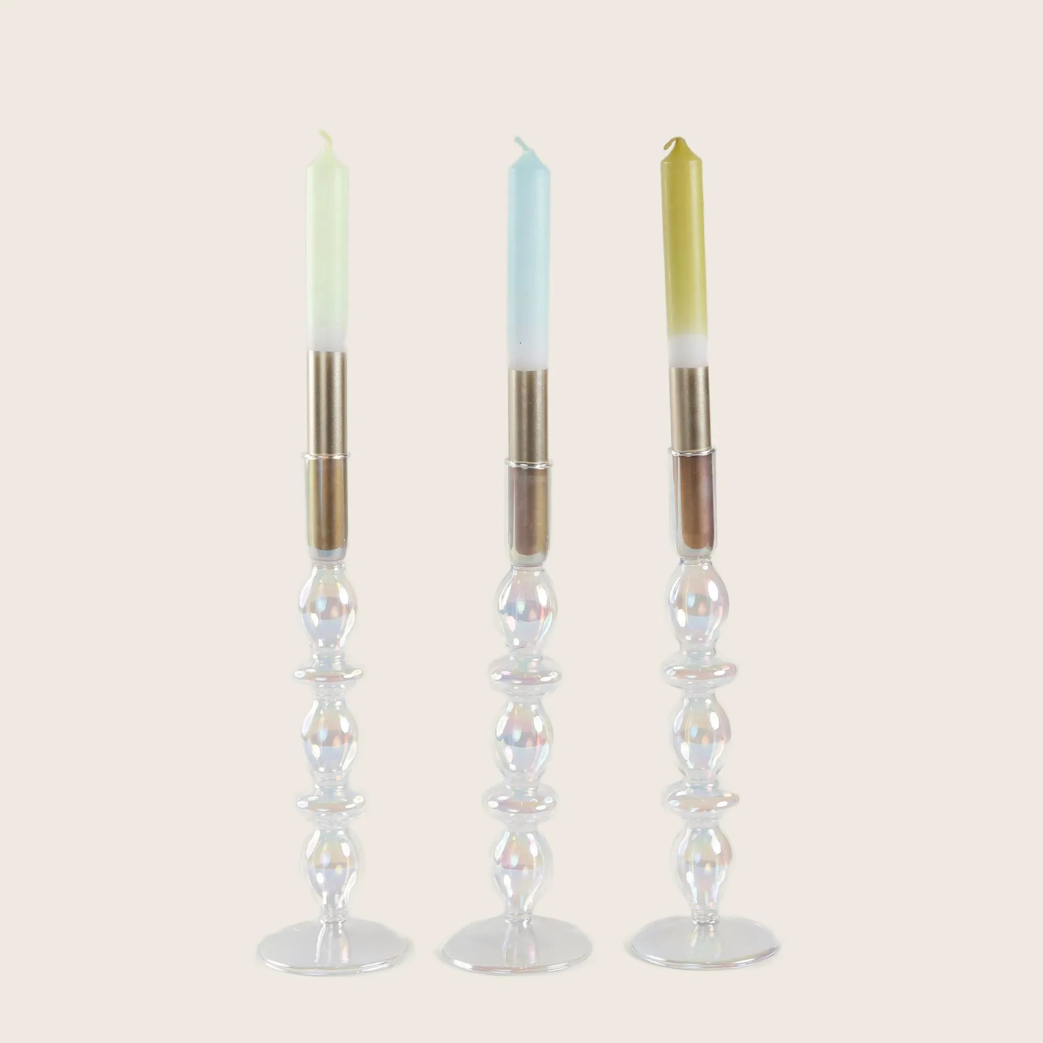 Dip Dye Bling-Bling Taper Candle Set, Eris - Image 2