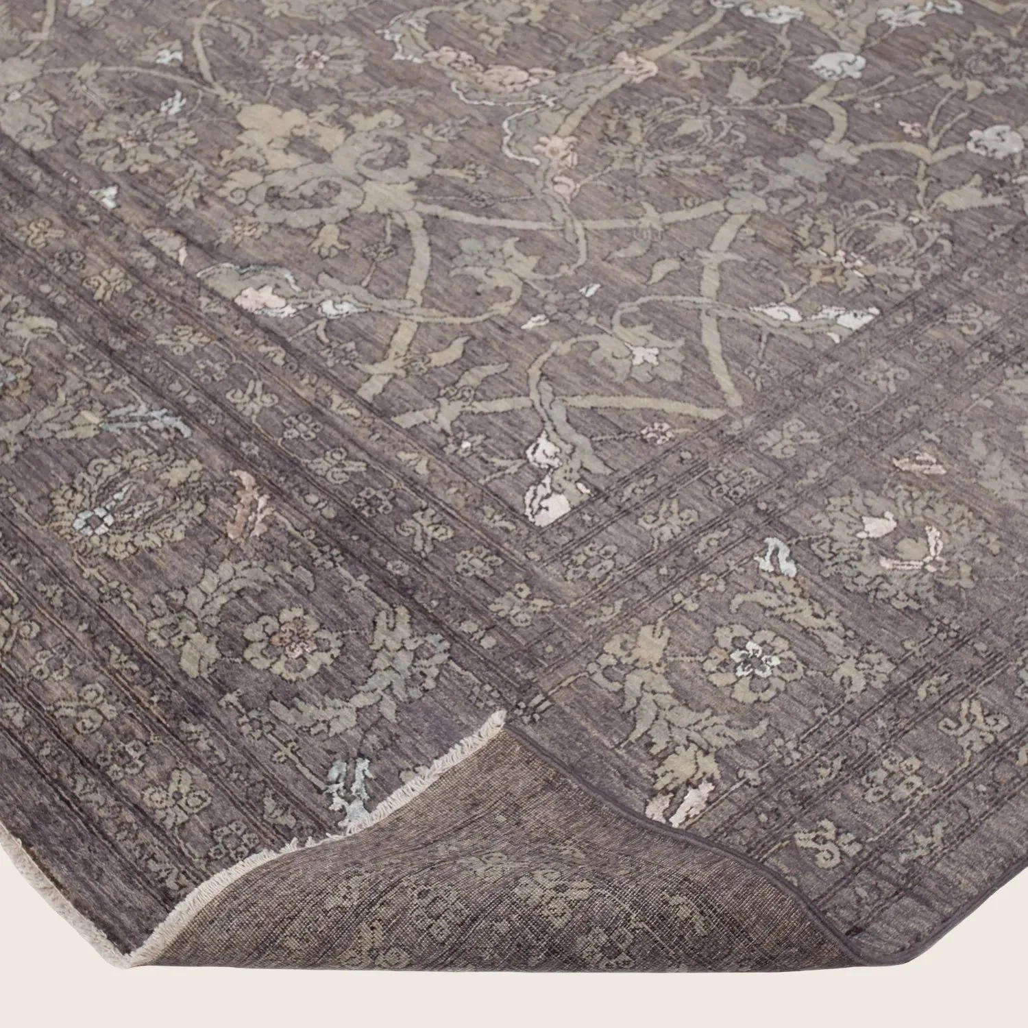 Grey Transitional Wool Rug - 11'8" x 14'6" - Image 5