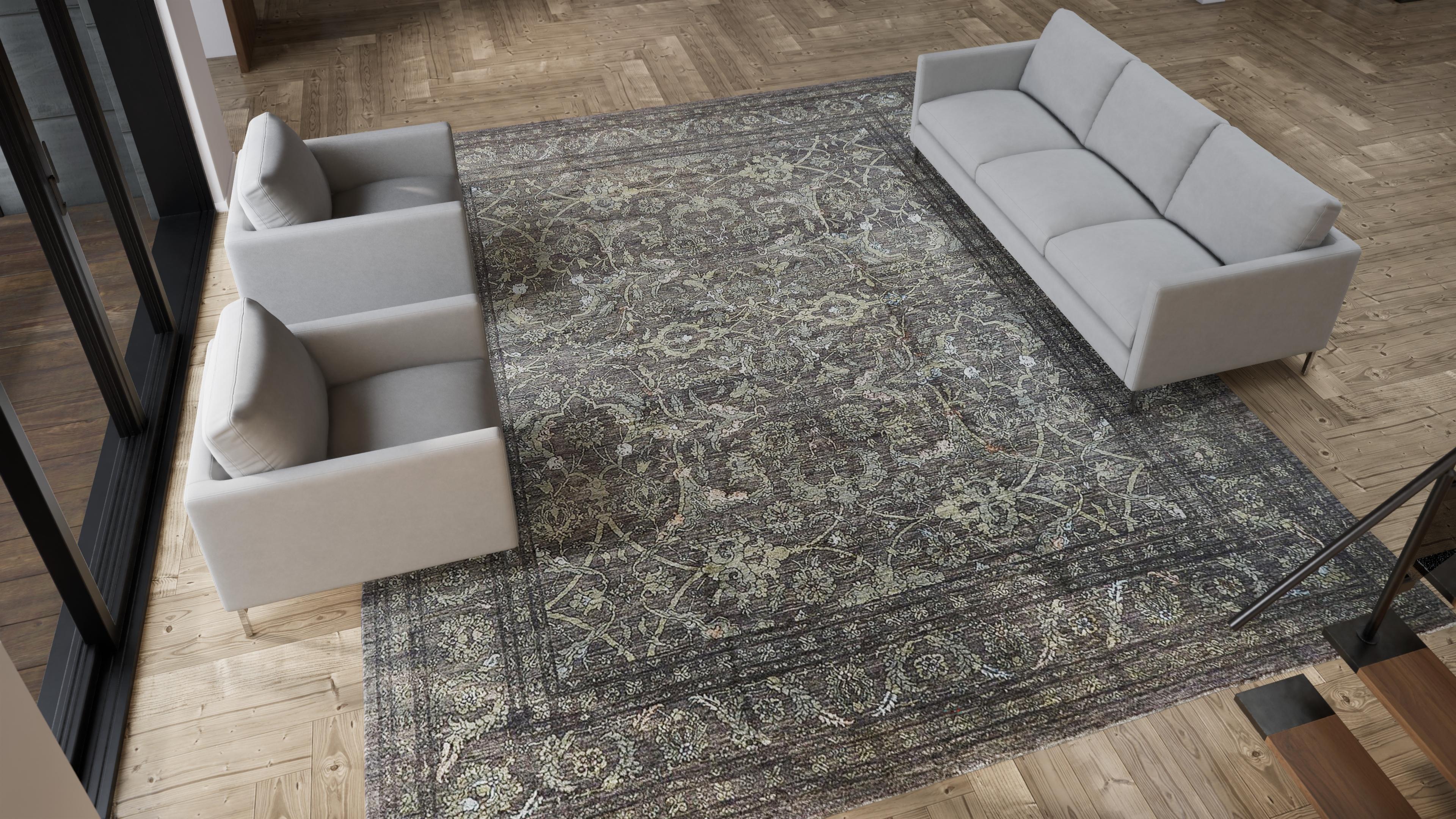 Grey Transitional Wool Rug - 11'8" x 14'6" - Image 7