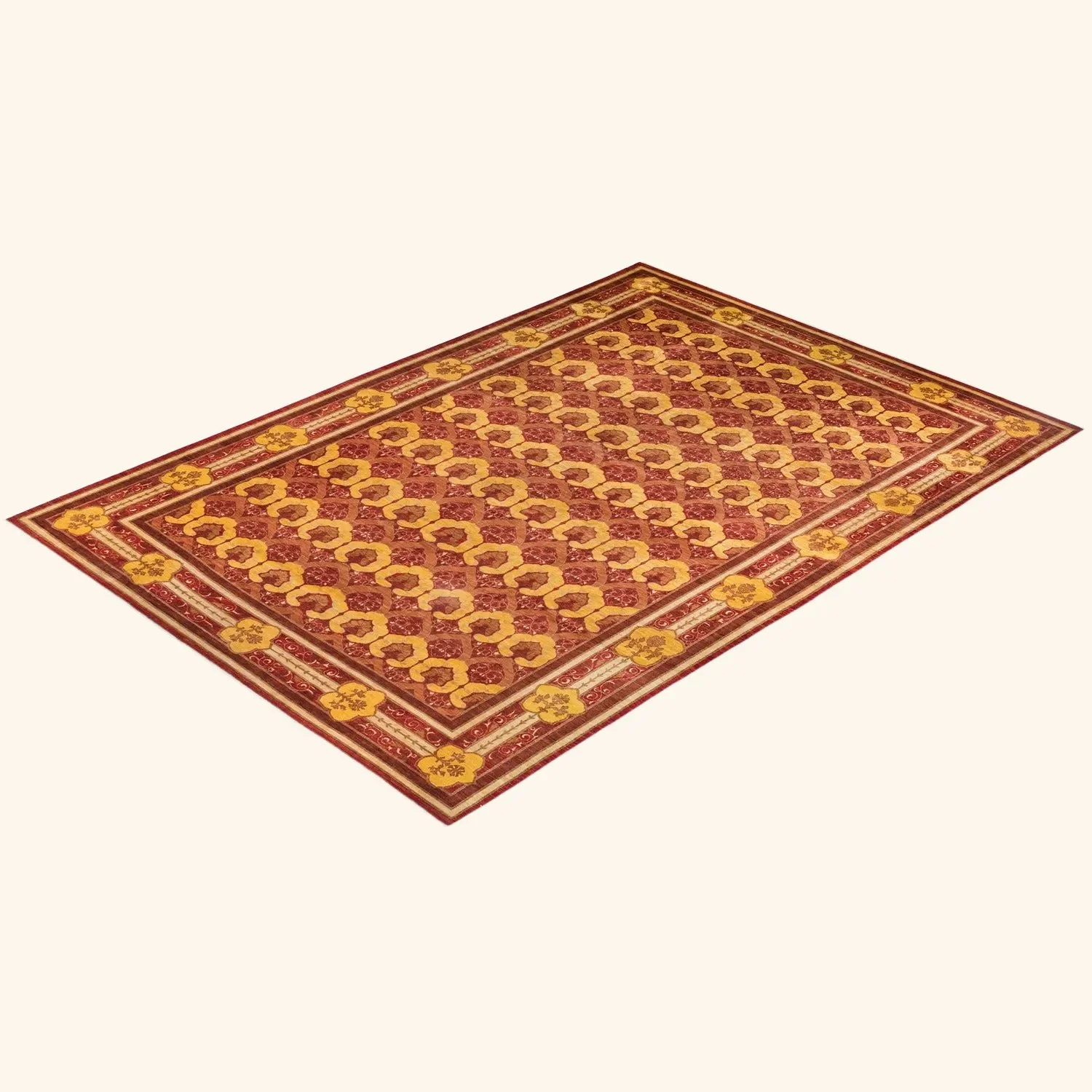 Red Transitional Wool Rug - 12'2" x 17'5" - Image 8