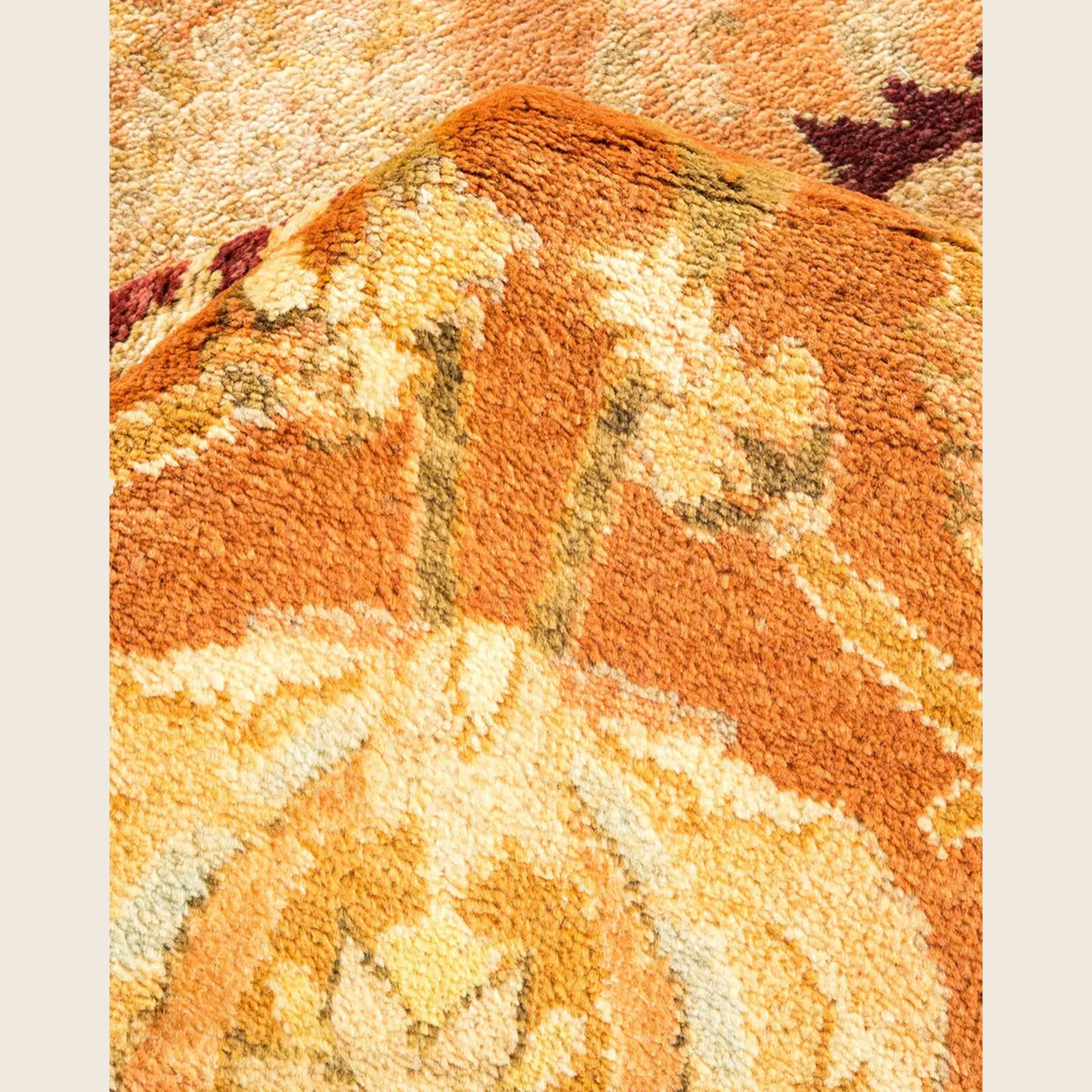 Orange Traditional Wool Rug - 6'2" x 9'5" - Image 9