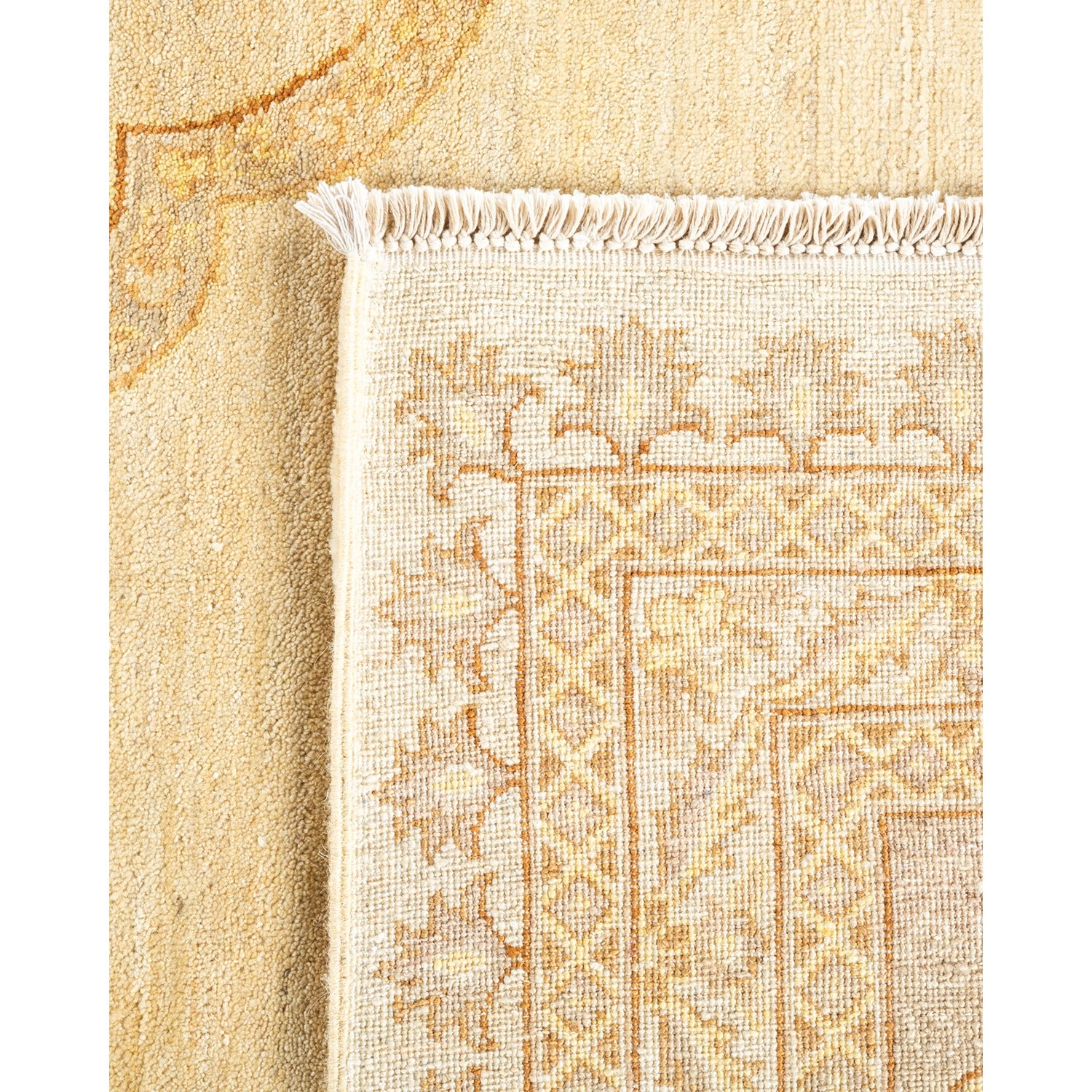 Beige Traditional Wool Rug - 9'3" x 12'6" - Image 6