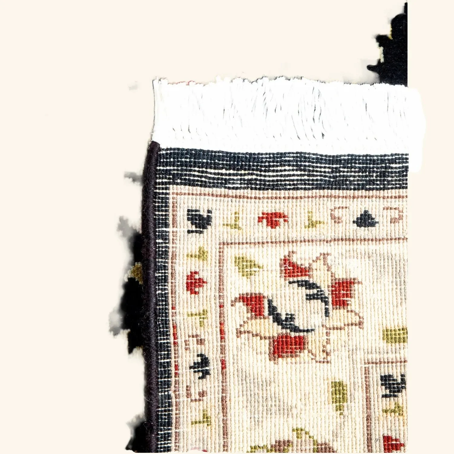 Black Traditional Wool Runner - 2'7" x 12'6" - Image 5