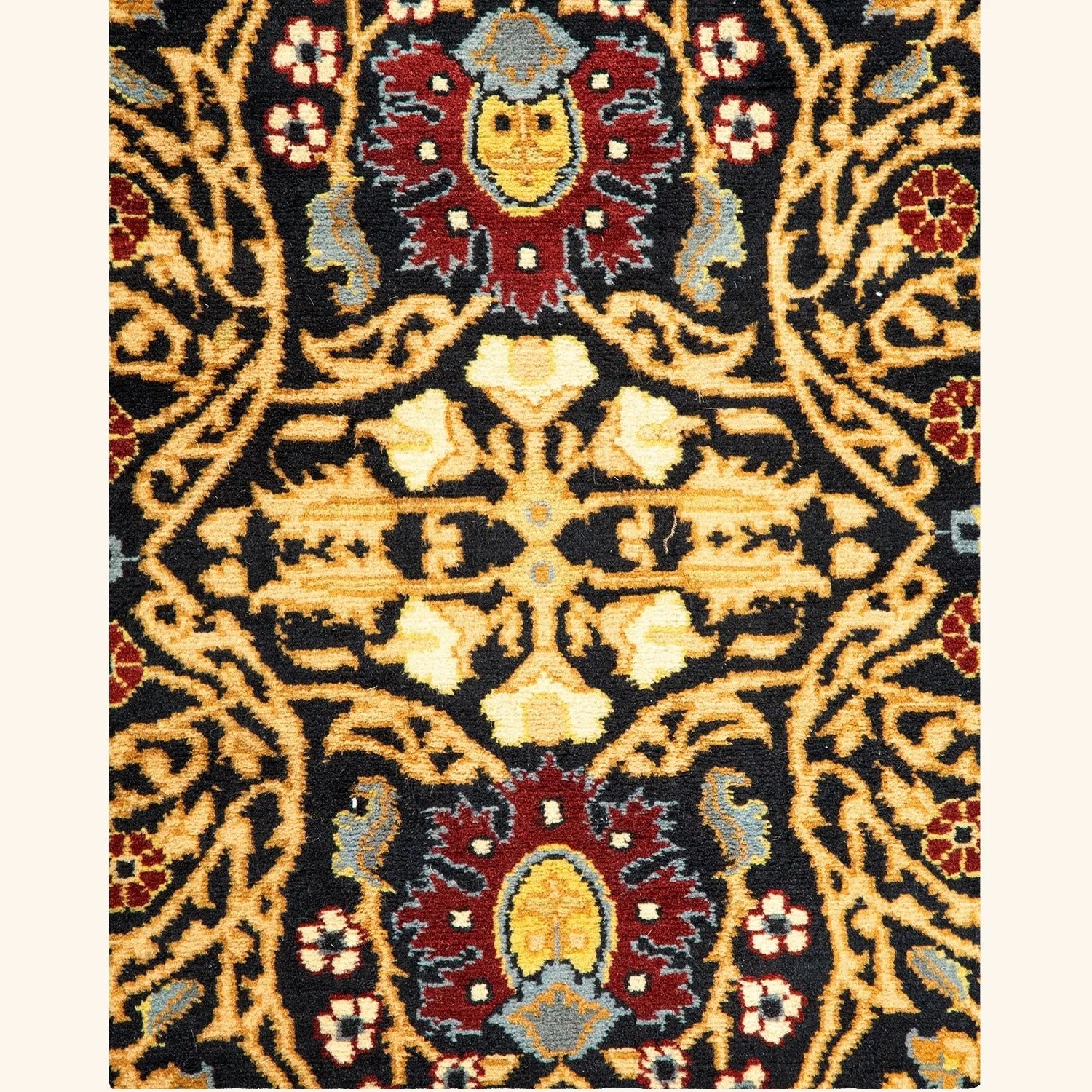 Black Traditional Wool Runner - 3'1" x 18'2" - Image 3
