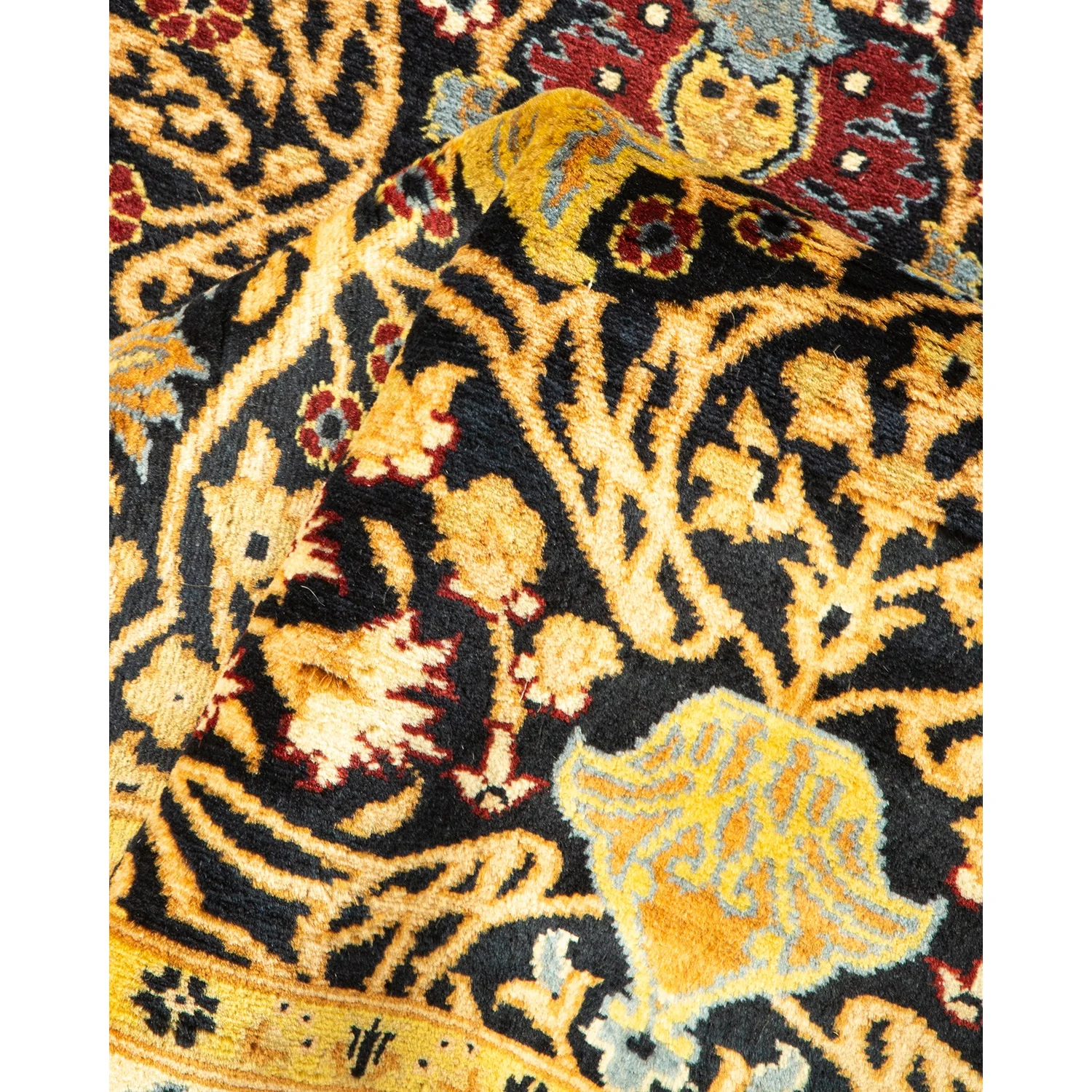 Black Traditional Wool Runner - 3'1" x 18'2" - Image 7